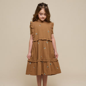 Besticktes Seersucker-Kleid - Tween - Coconut | 100979 Nora