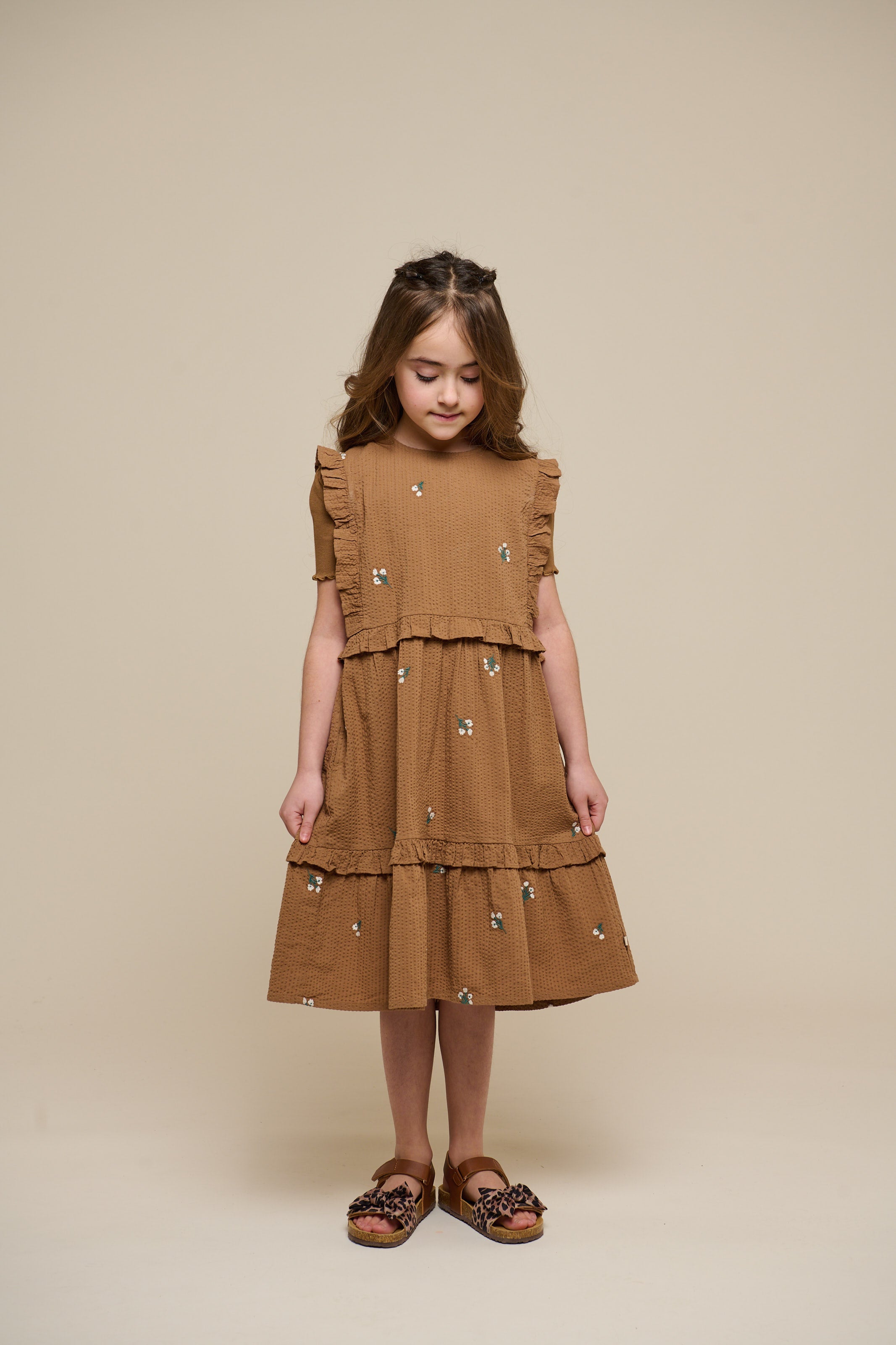 Besticktes Seersucker-Kleid - Tween - Coconut | 100979 Nora