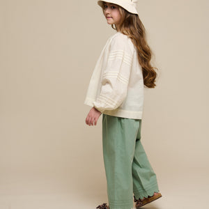 Popelinehose mit Muschelkante - Tween - Dusty Green | 101080 Joy
