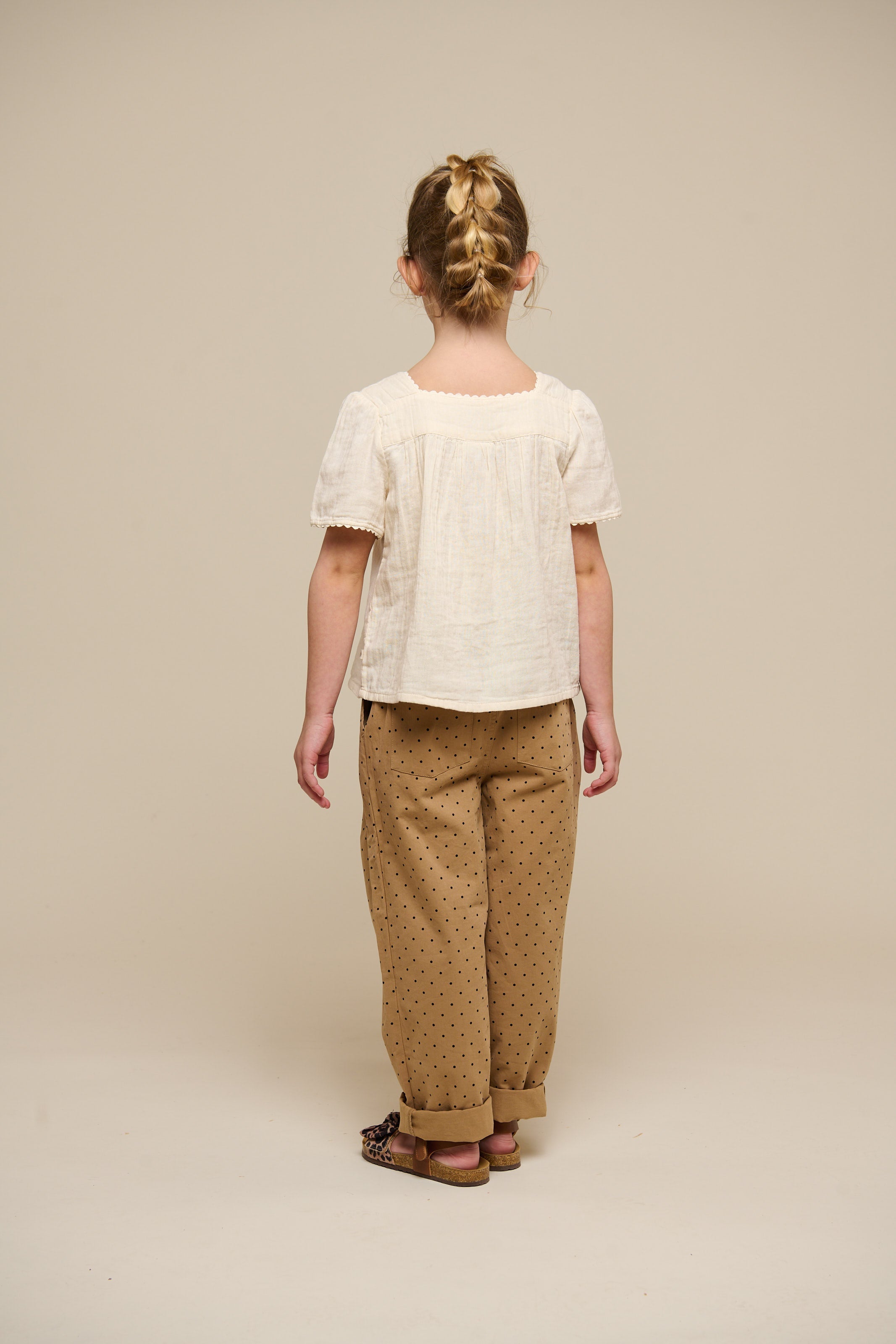 Twill-Hose mit Punkten - Tween - Beige | 100615 Iris