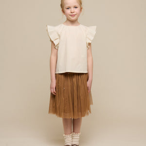 Popelinebluse mit Stickerei - Tween - Offwhite | 101074 Barbara