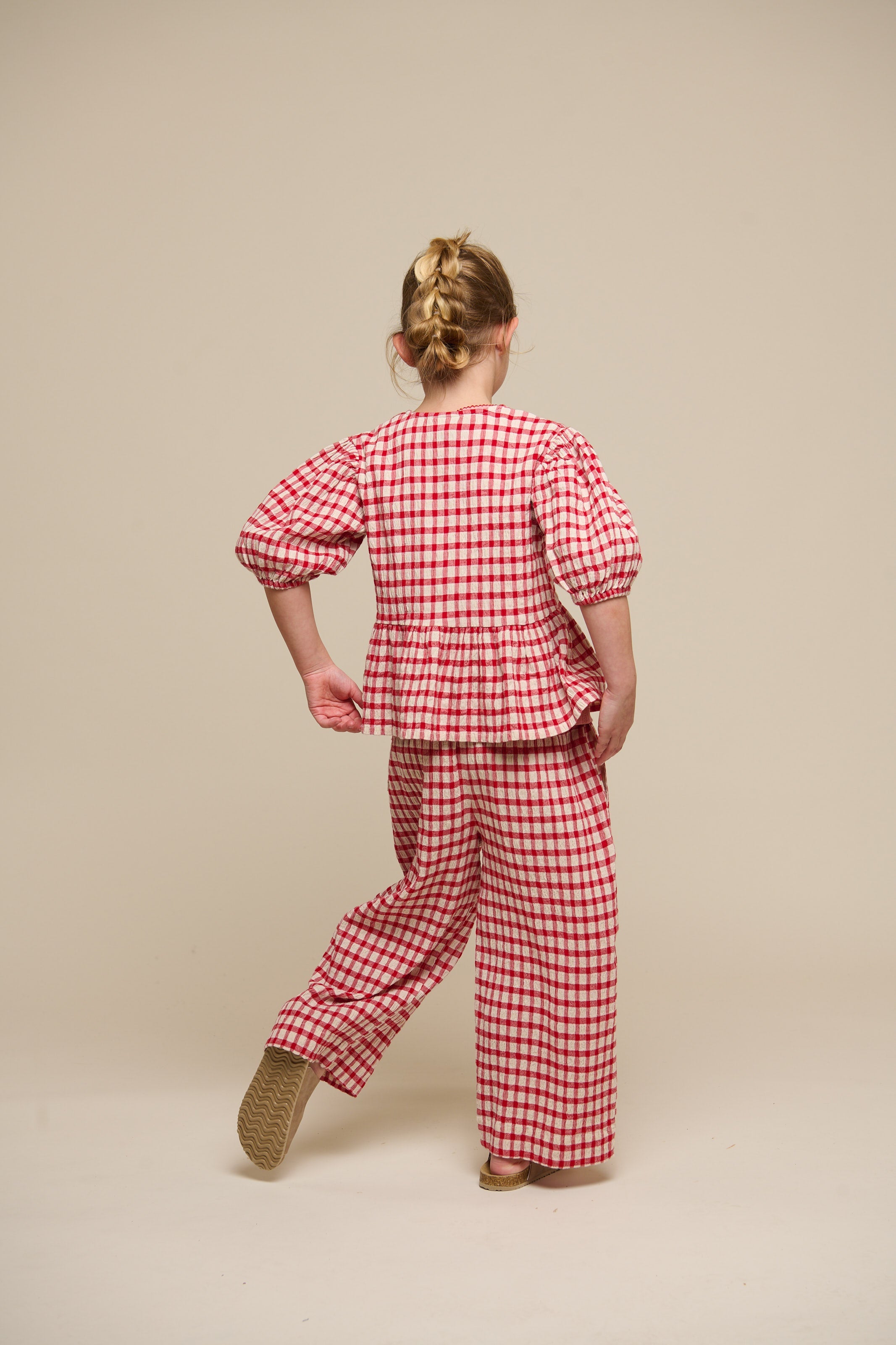 Karierte Baumwollhose - Tween - Cherry Red | 100907 Bonnie