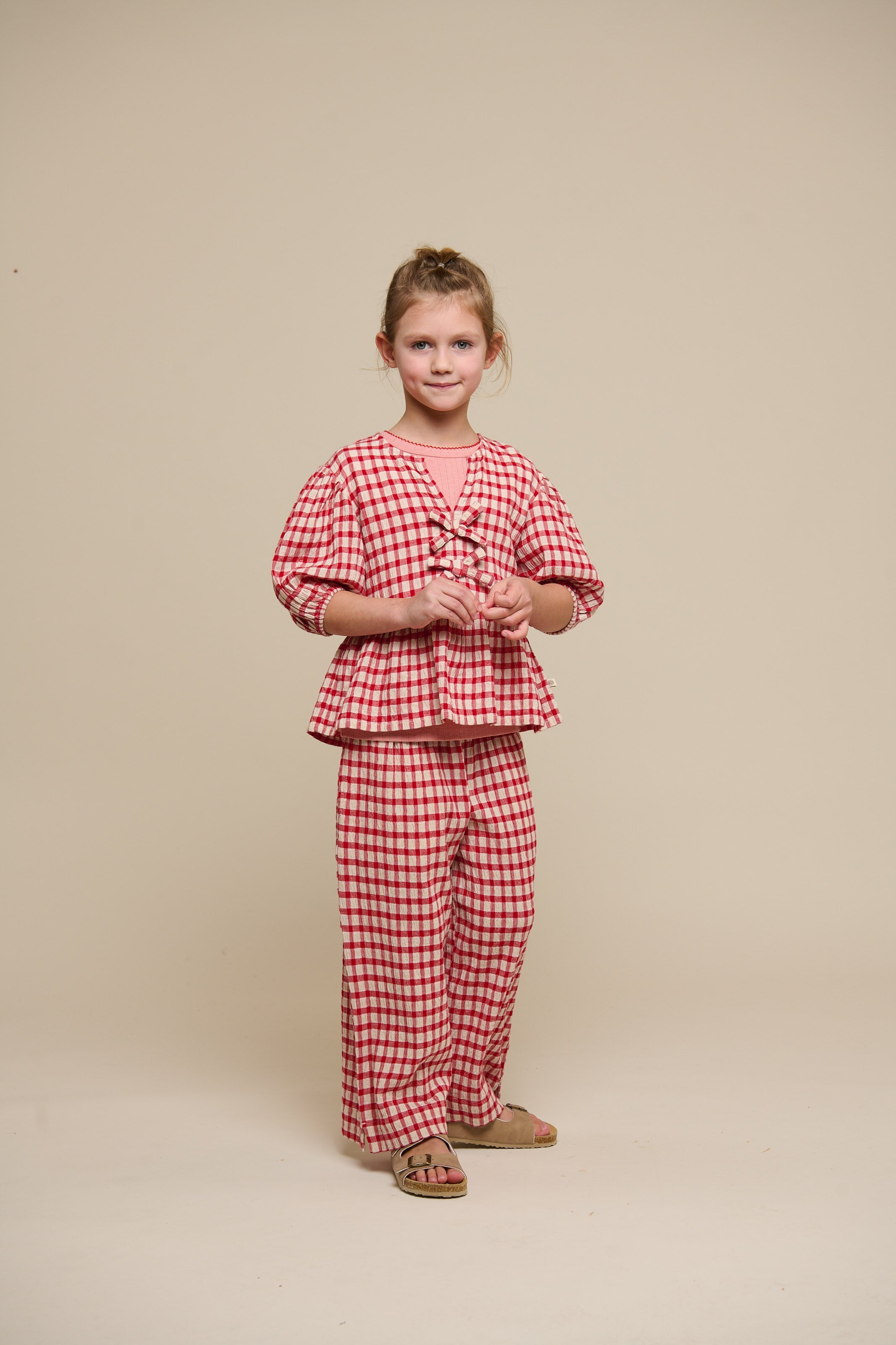 Karierte Baumwollhose - Tween - Cherry Red | 100907 Bonnie