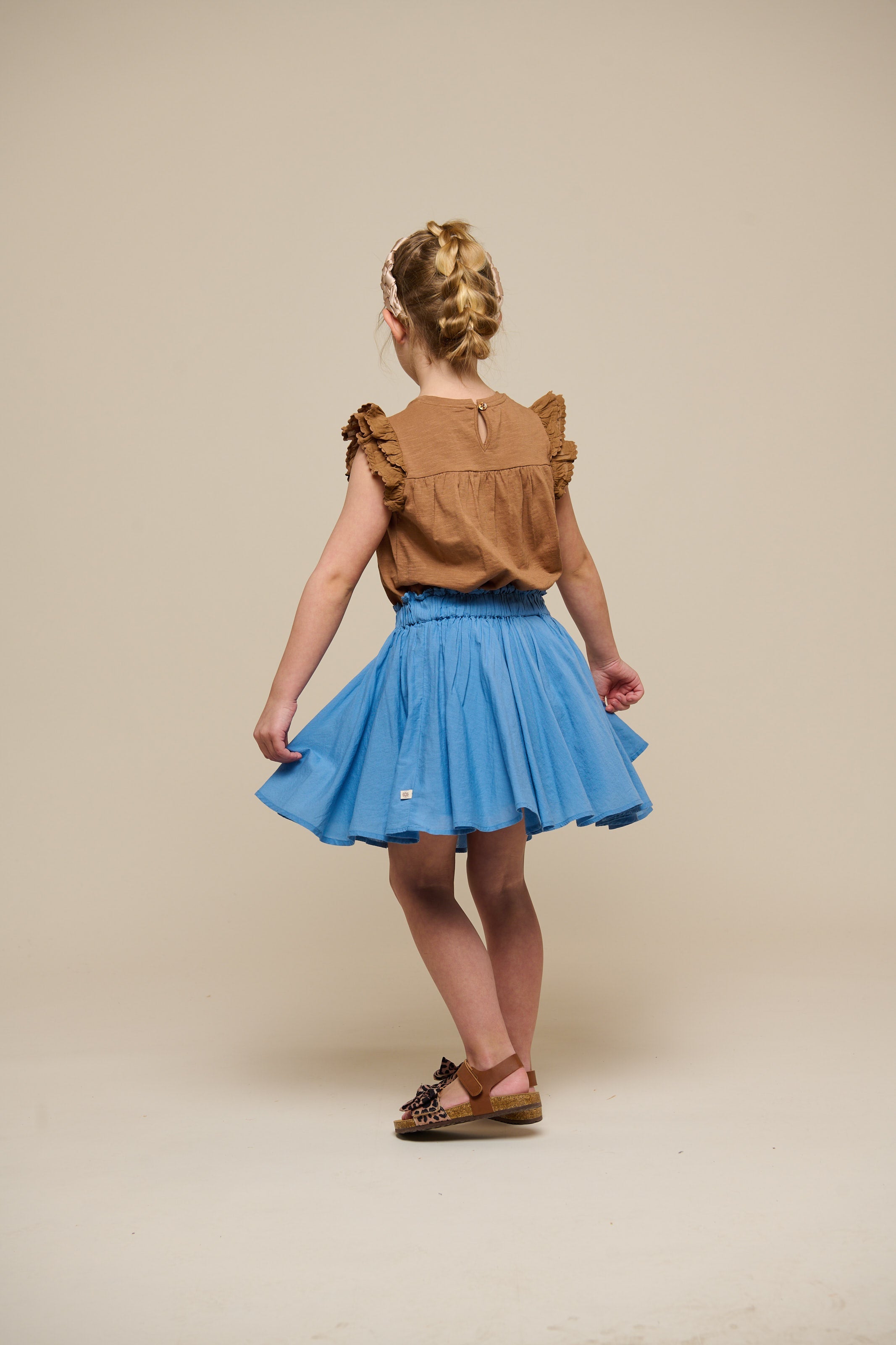 Jerseybluse mit Zick Zack Rüsche - Tween - Coconut | 101072 Gabriella