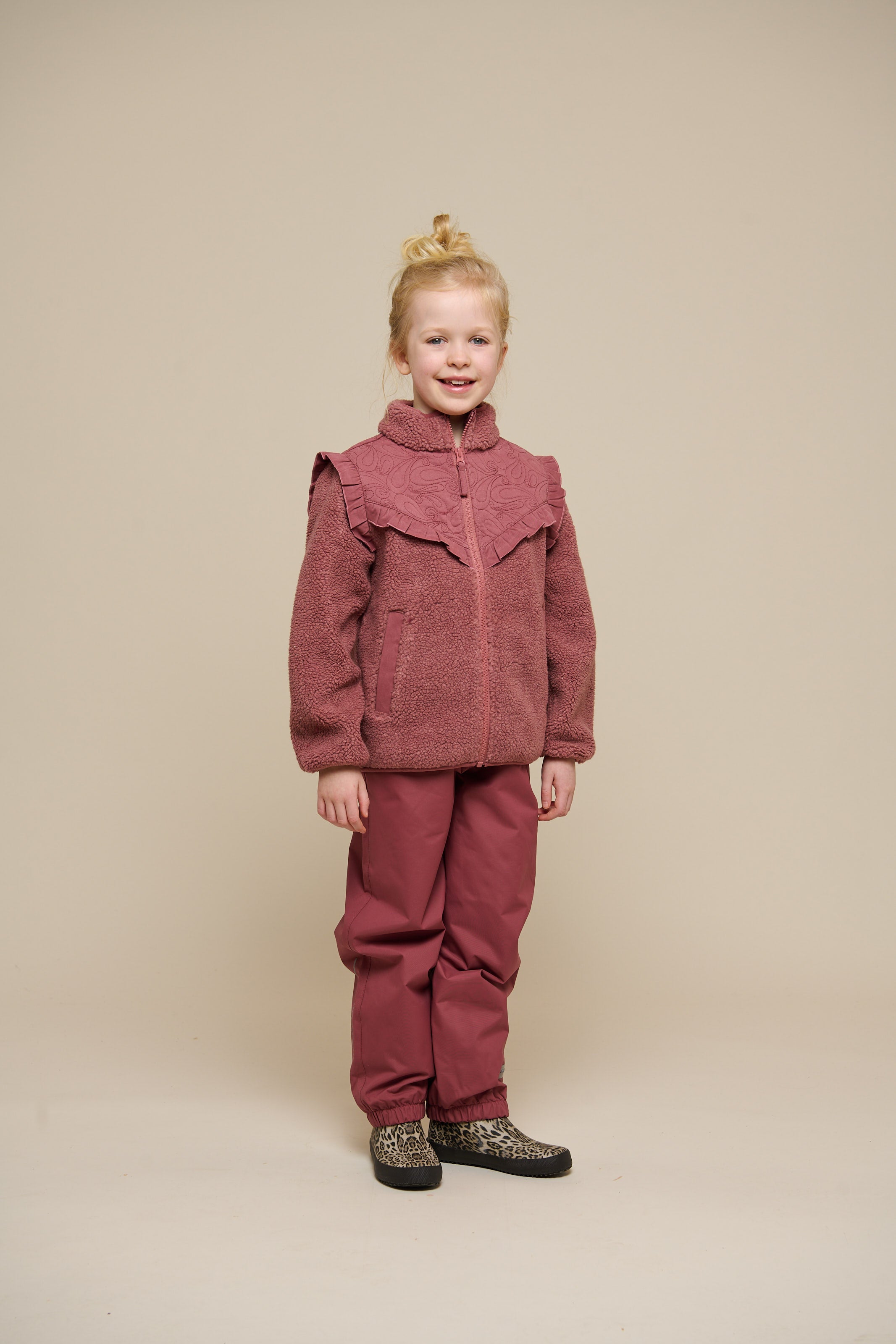 Teddyjacke mit Reißverschluss und Rüschen - Tween - Old Rose | 100637 Madison