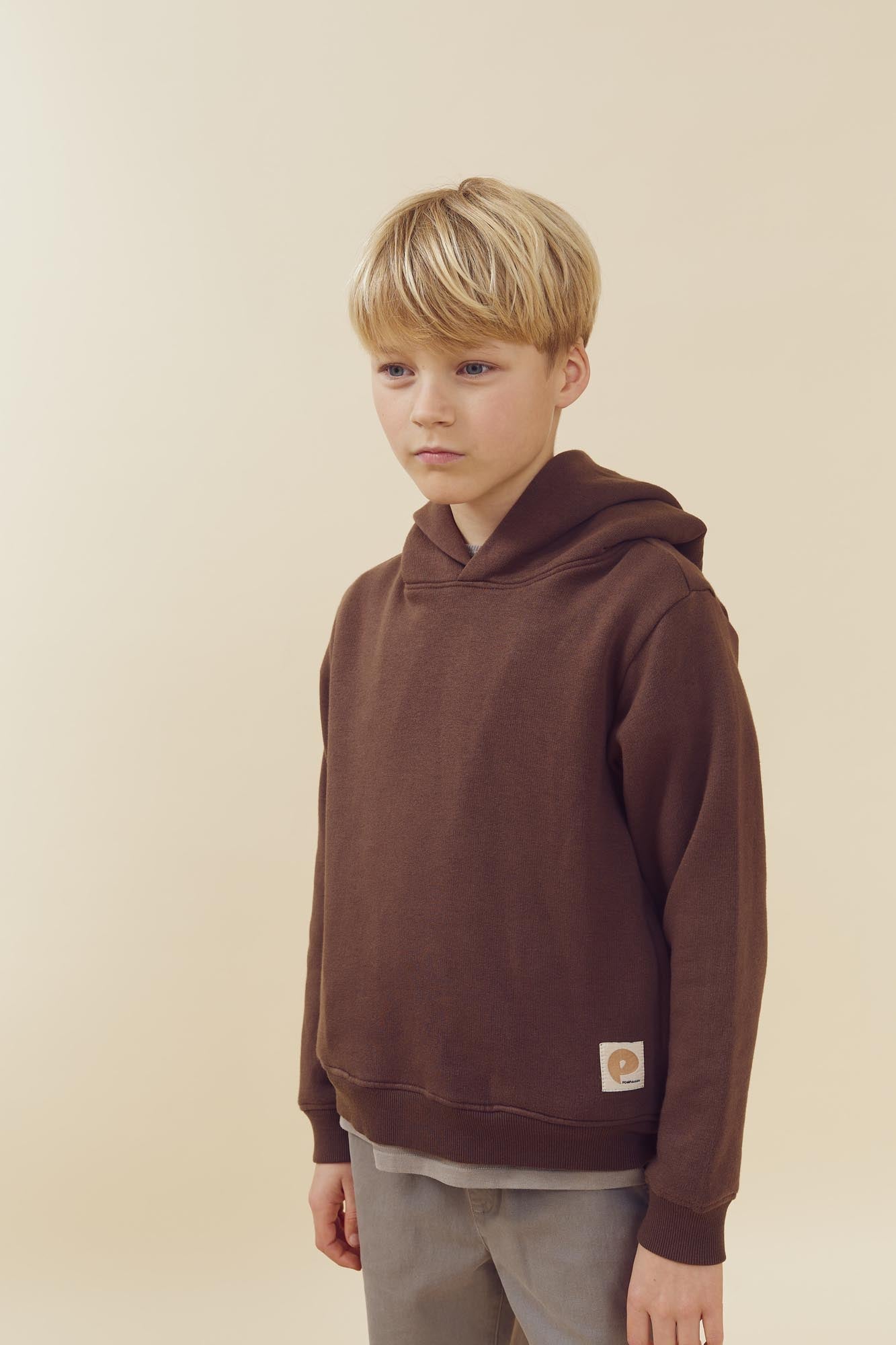 Kapuzenpulli mit Seitentasche - Tweens - Dark Earth