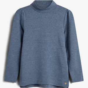 Bluse mit T-Ausschnitt aus Plüsch-Jersey - Tweens - Blue Melange