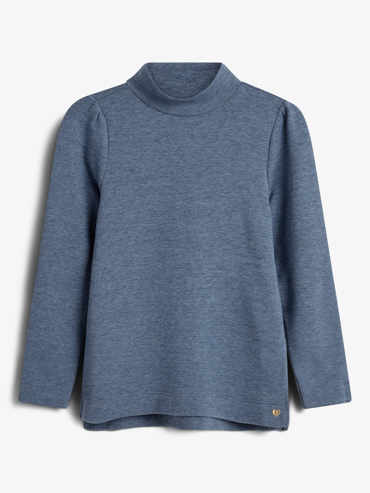 Bluse mit T-Ausschnitt aus Plüsch-Jersey - Tweens - Blue Melange