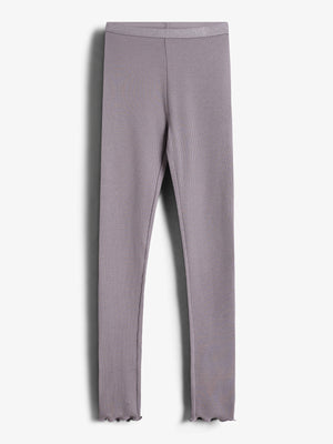 Basic Modal-Ripp-Leggings - Tweens - Dusty Purple
