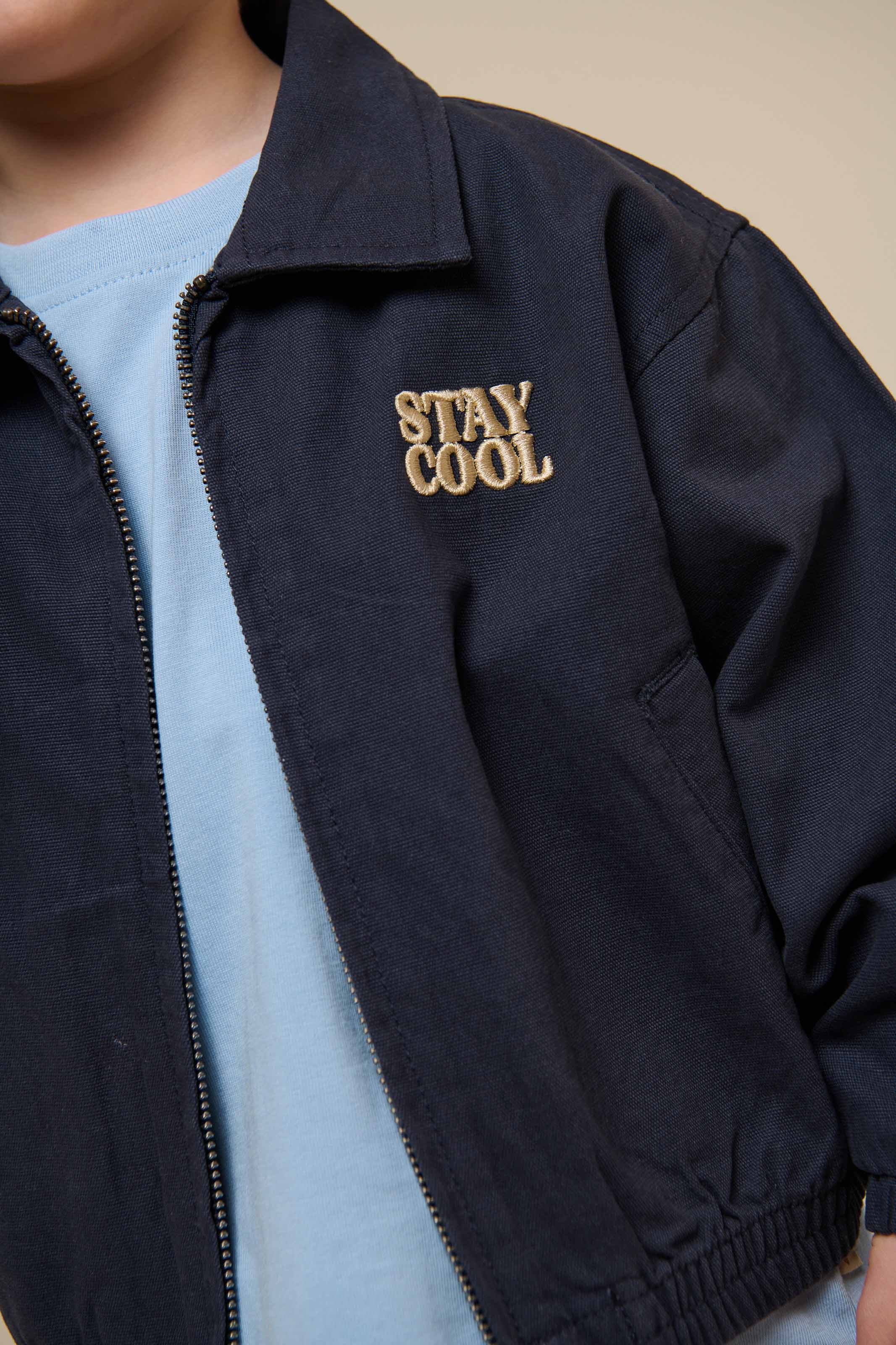 Canvas Bomberjacke - Kids - Navy | 101138 Isack