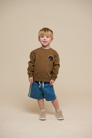 Baggy Denim Shorts mit Band - Kids - Blue Denim | 101142 Callum