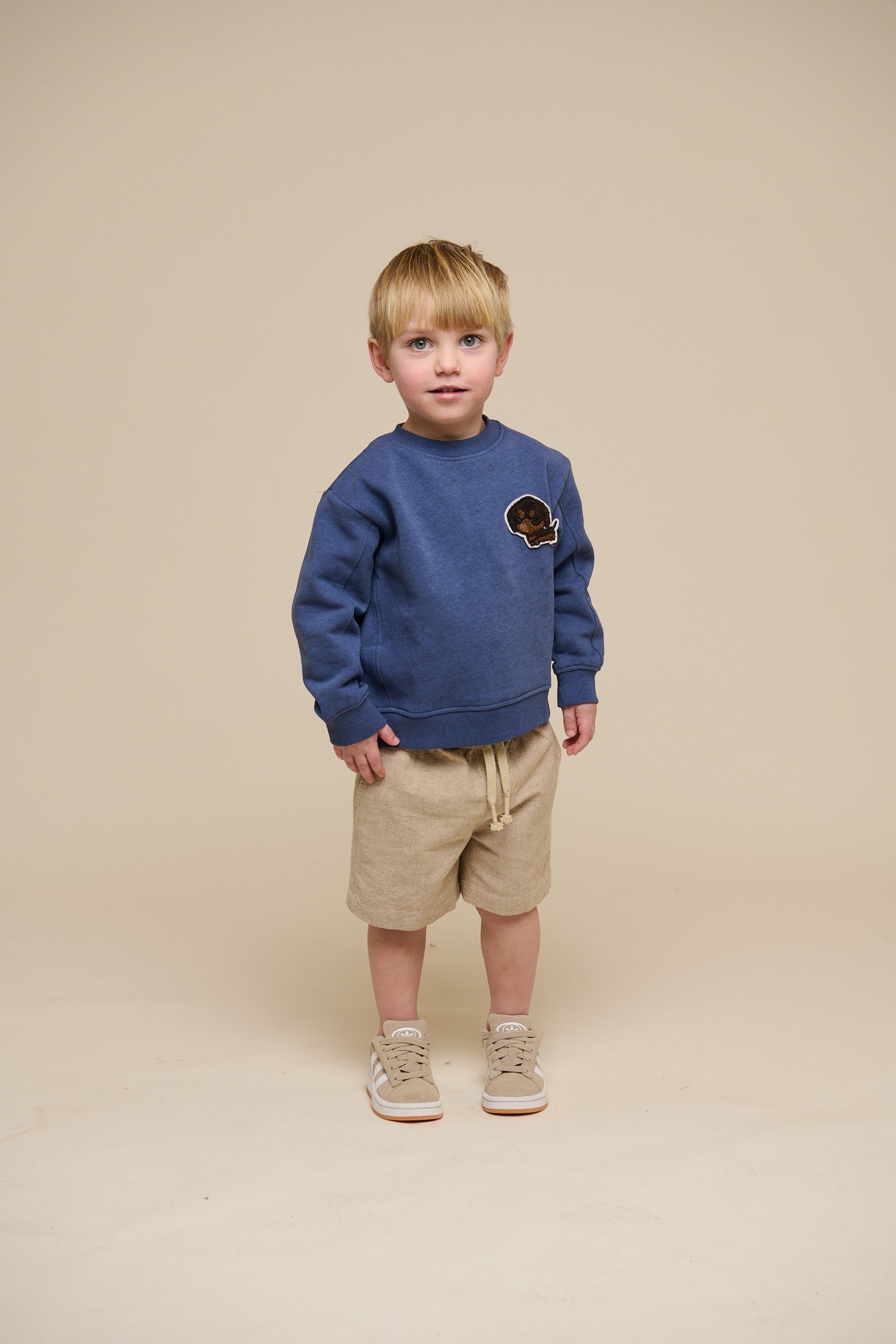 Sweatshirt mit Rundhalsausschnitt - Kids - Indigo Blue Melange | 100888 Justin