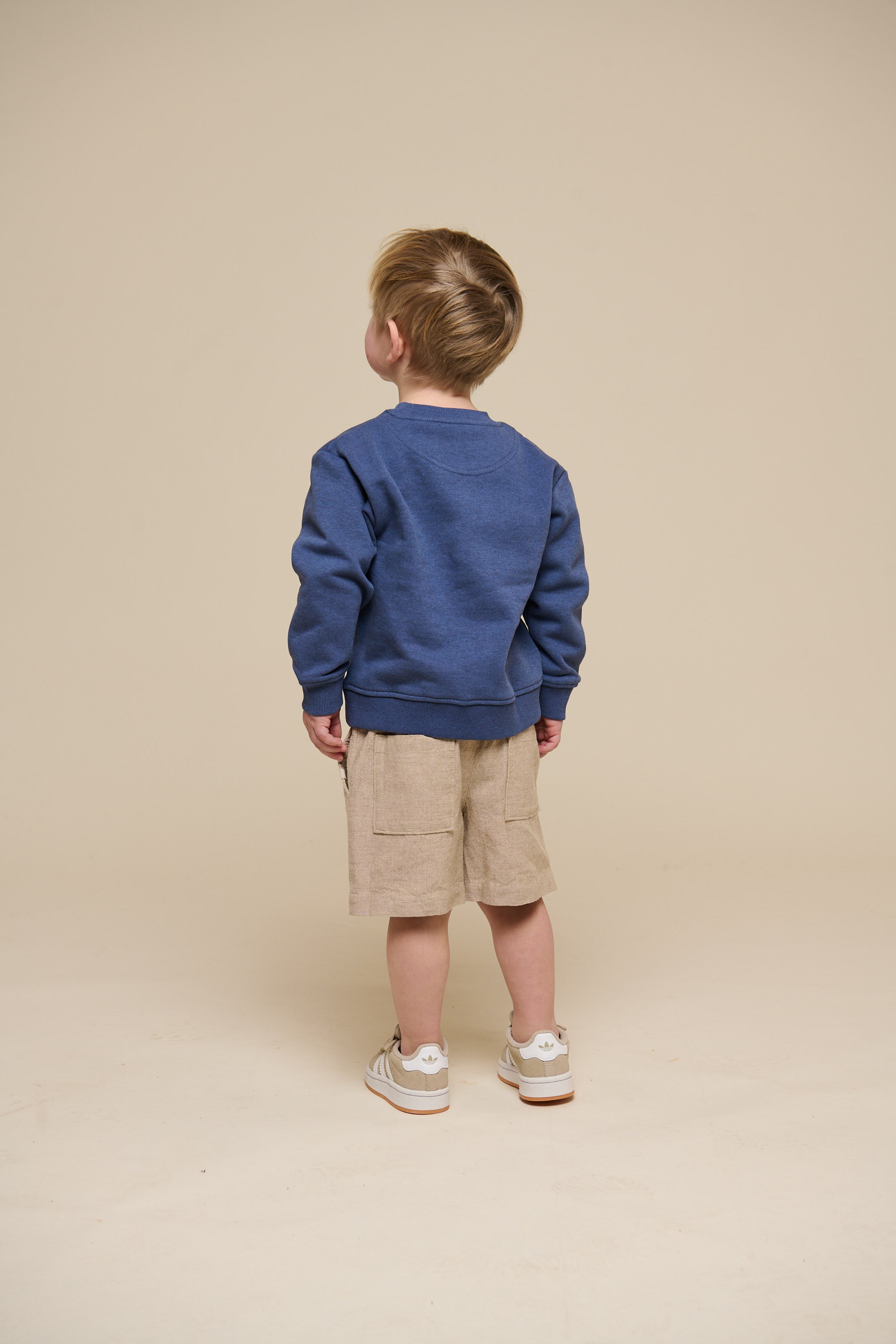 Sweatshirt mit Rundhalsausschnitt - Kids - Indigo Blue Melange | 100888 Justin