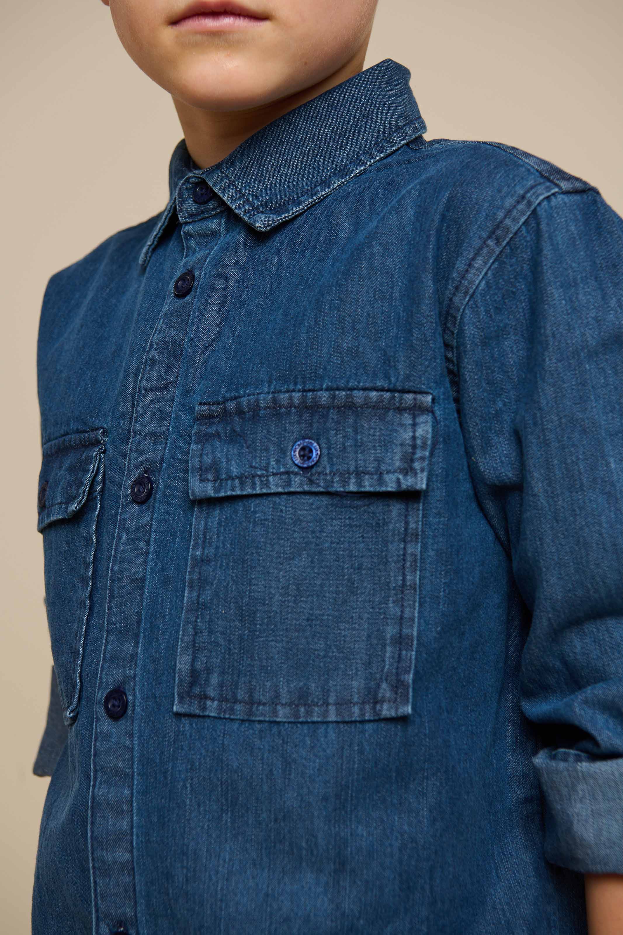 Jeanshemd - Kids - Dark Blue Denim | 100176 Delhi