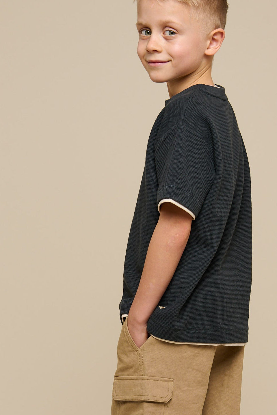 Texturiertes T-Shirt - Tween - Forest Green | 100714 Malthe