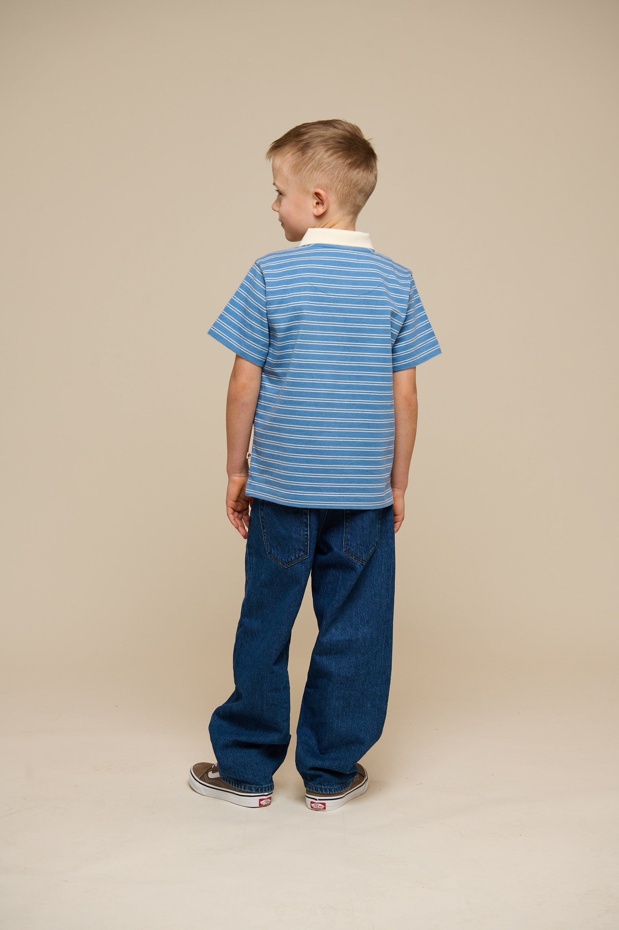 Gestreiftes Jersey-Poloshirt - Tween - Dusty Blue | 101176 Otto
