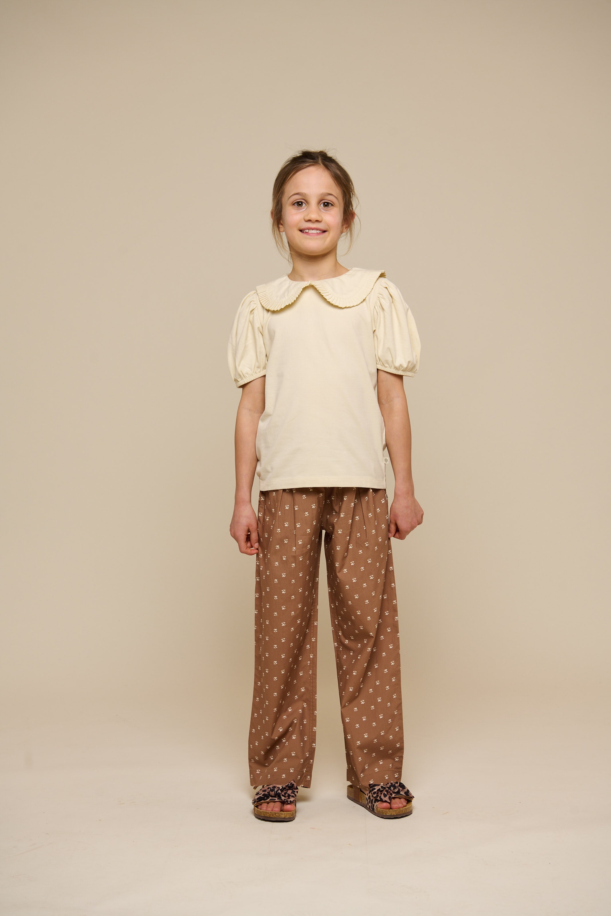 Bedruckte Popeline-Hose - Tween - Coconut | 101090 Camilla