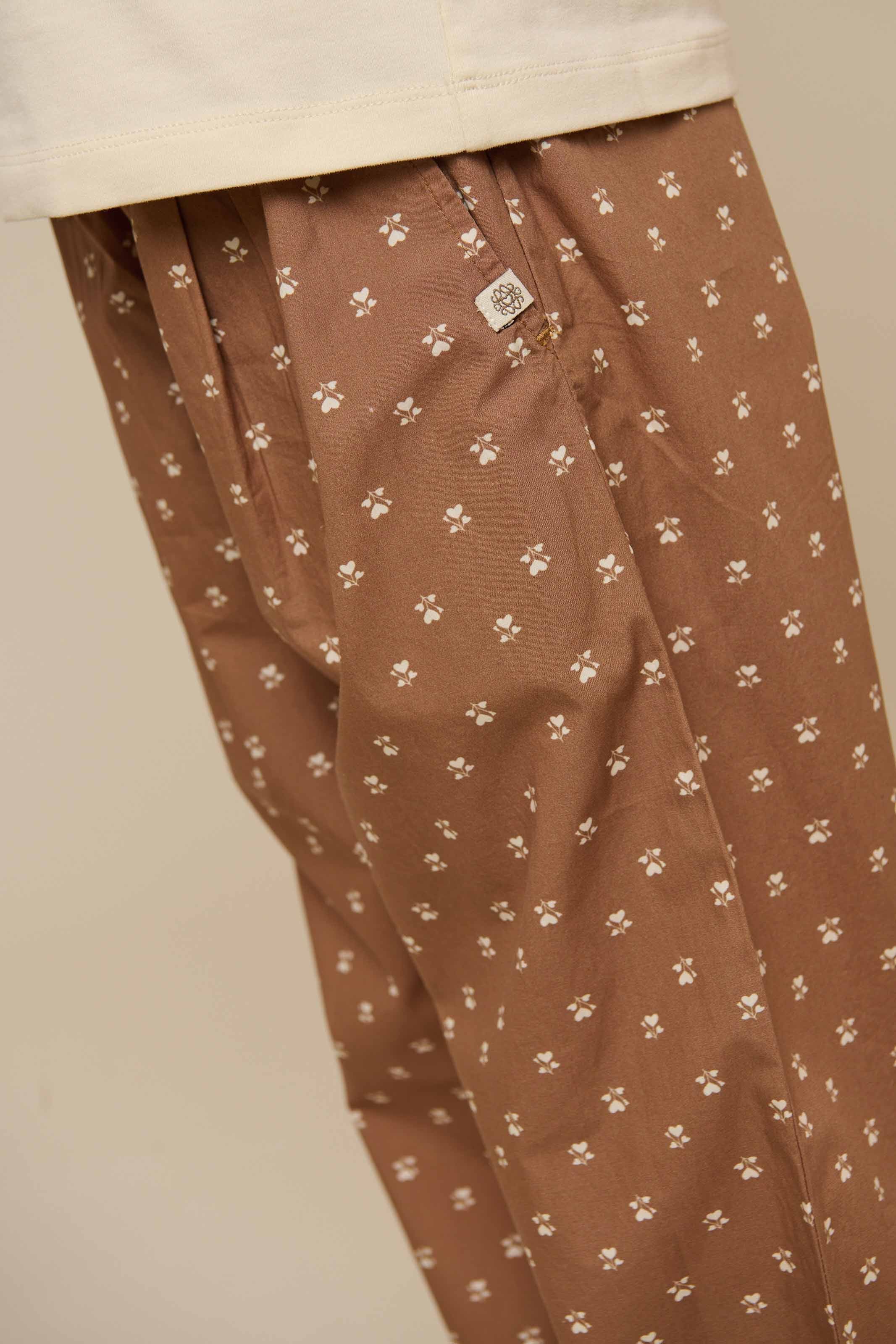 Bedruckte Popeline-Hose - Tween - Coconut | 101090 Camilla