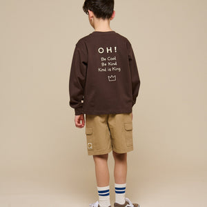 Übergroßes Heavyweight Langarm-T-Shirt - Tween - Chocolate | 100852 August