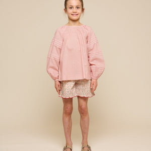 Langärmelige Gestreifte Bluse - Tween - Offwhite/Cherry Red | 100991 Willa