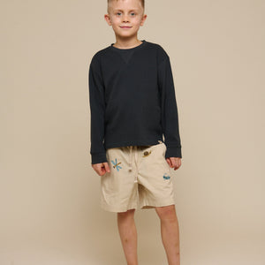 Texturiertes Langarm-T-Shirt - Tween - Forest Green | 100708 Malthe