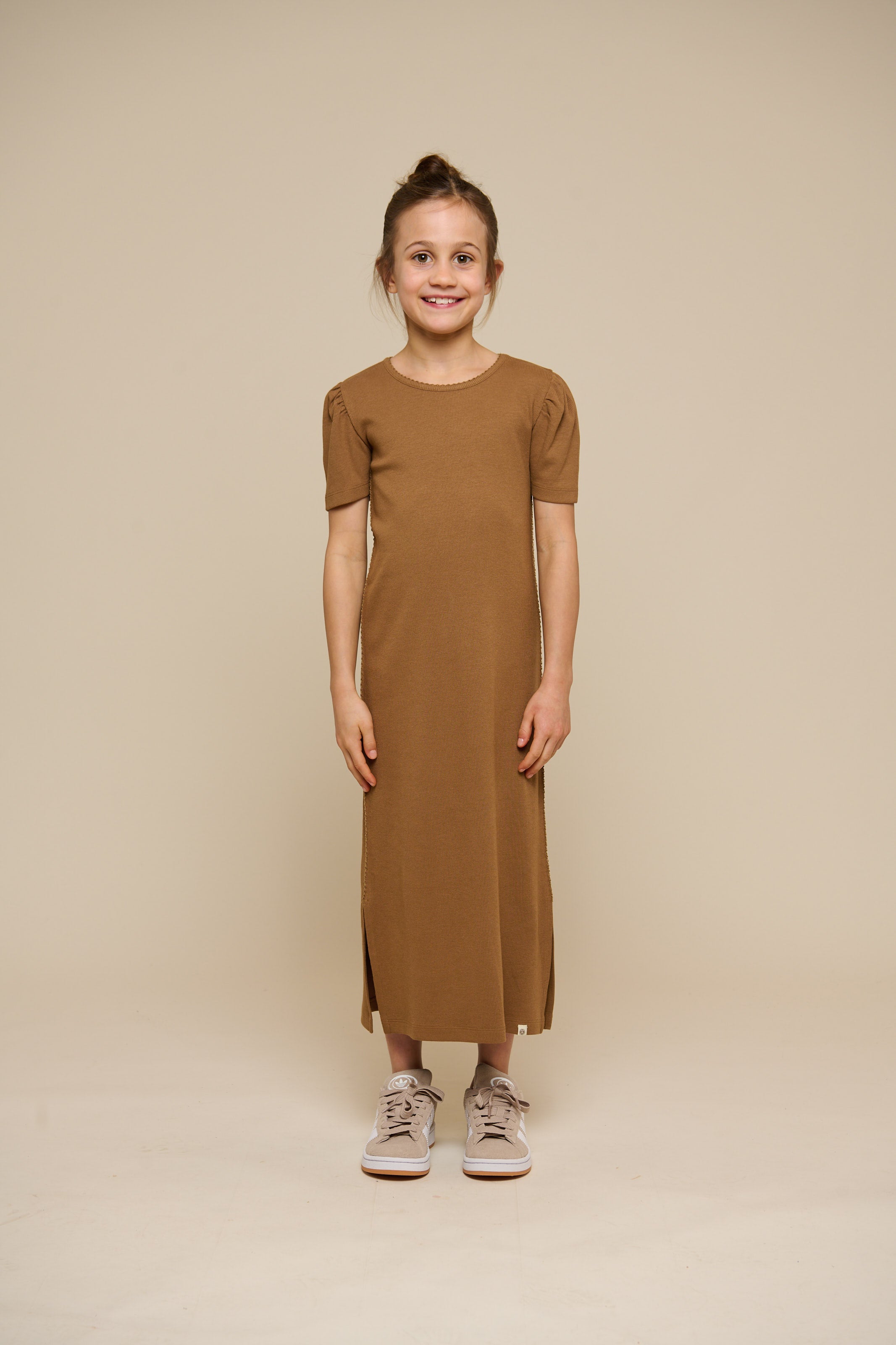 Modal-Ripp Lang T-Shirt Kleid - Tween - Coconut | 101294 Lottie