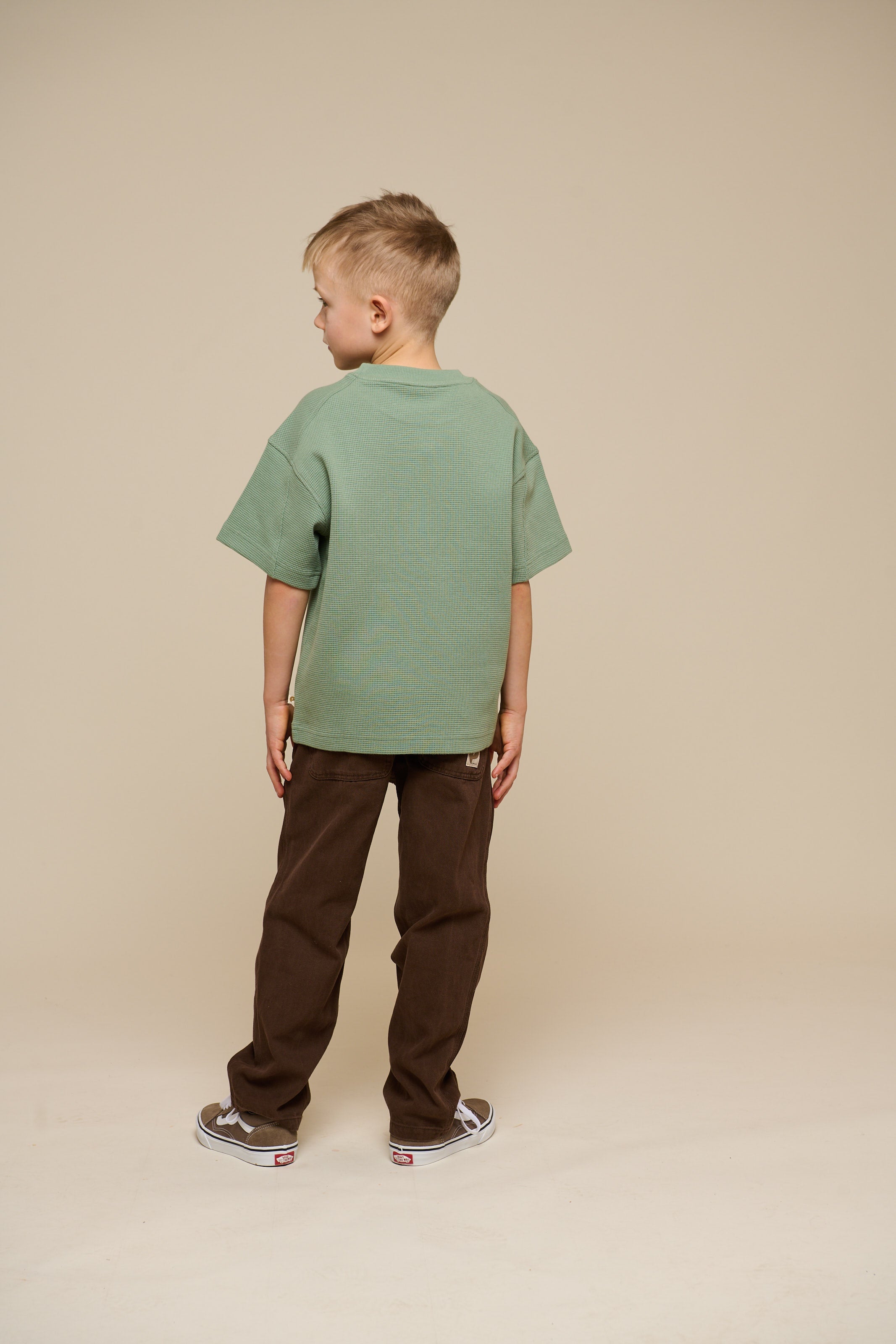 Waffel T-Shirt - Tween - Dusty Green | 101156 Evan