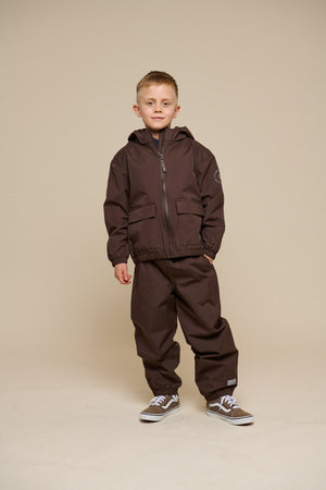 Shell Jacke mit Path-Tasche - Tween - Chocolate | 100500 Luke