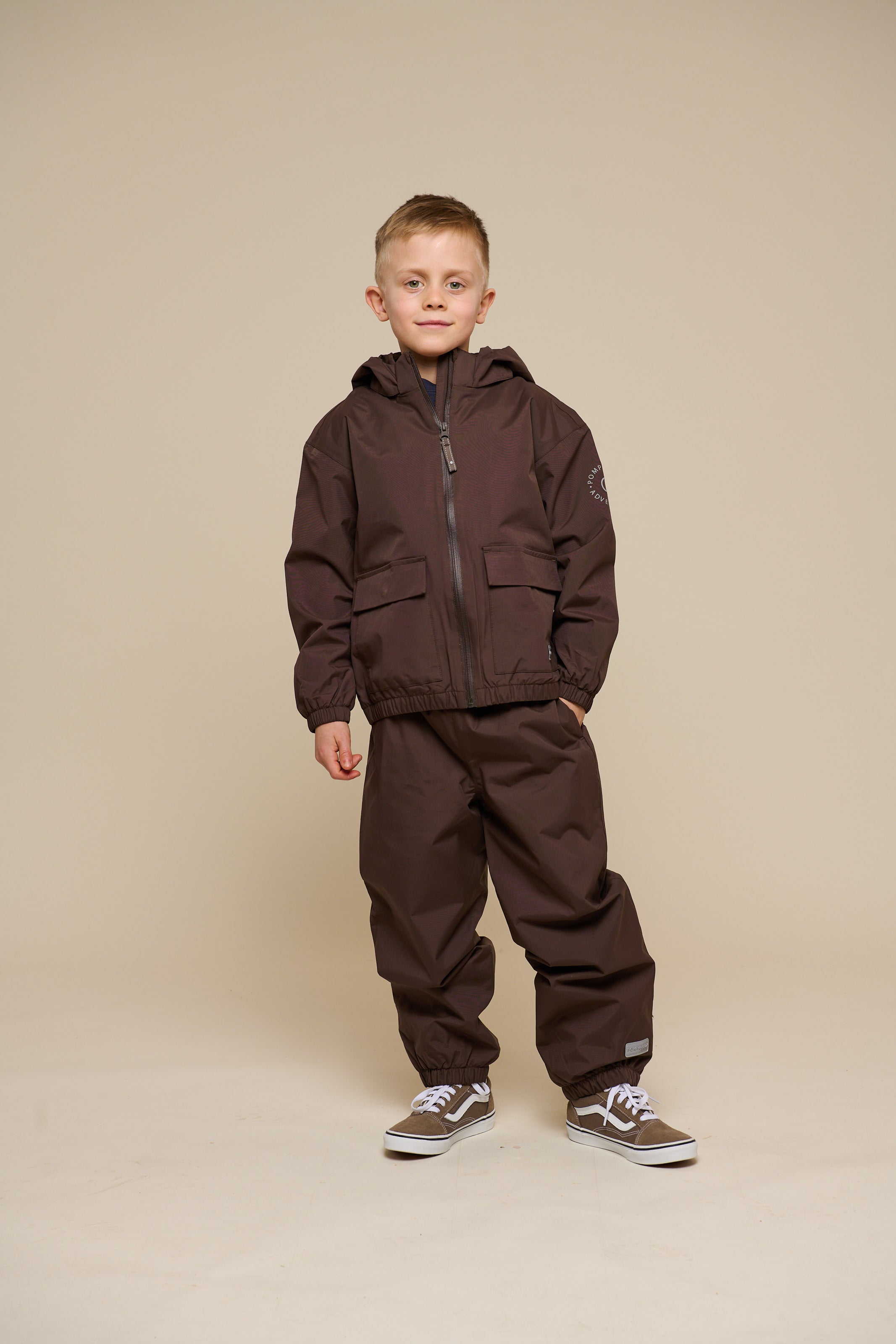 Shell Jacke mit Path-Tasche - Tween - Chocolate | 100500 Luke