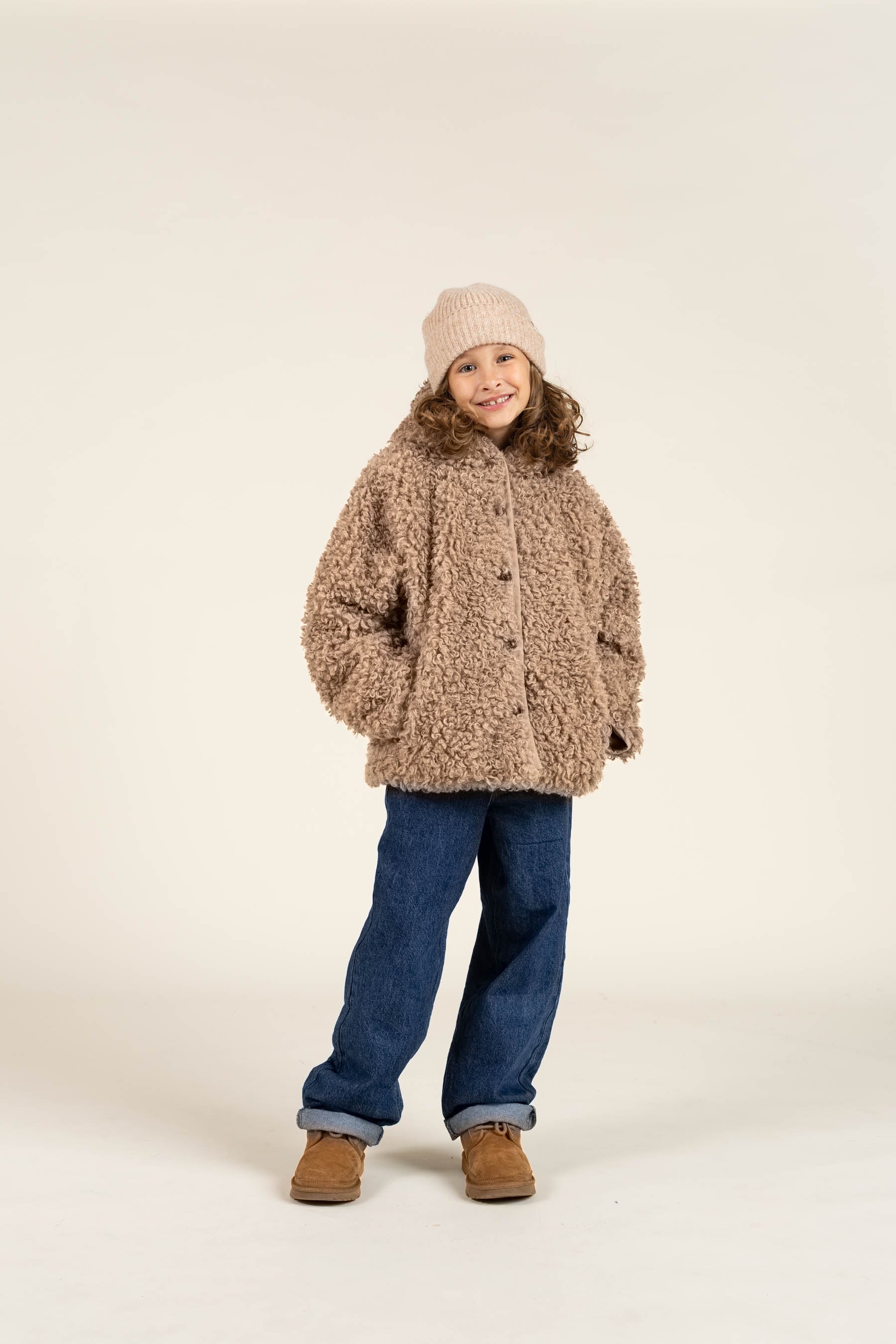 Teddy-Kapuzenjacke - Tween - Caffe Latte | 100548 Ellie