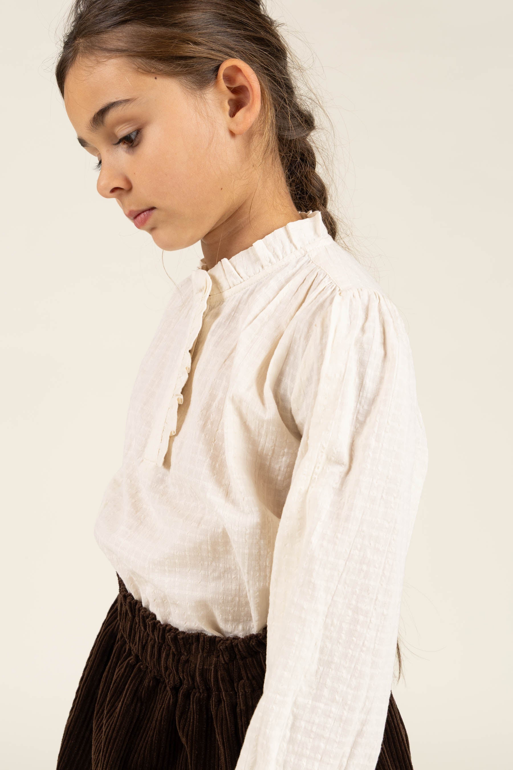 Baumwollbluse mit Knopfleiste - Tween - Off White | 100880 Claire