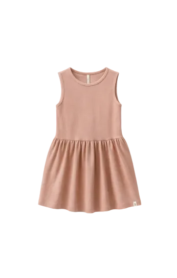 Ärmelloses Kleis aus Modalripp - Kids - Rose Tan | 101296 Lottie