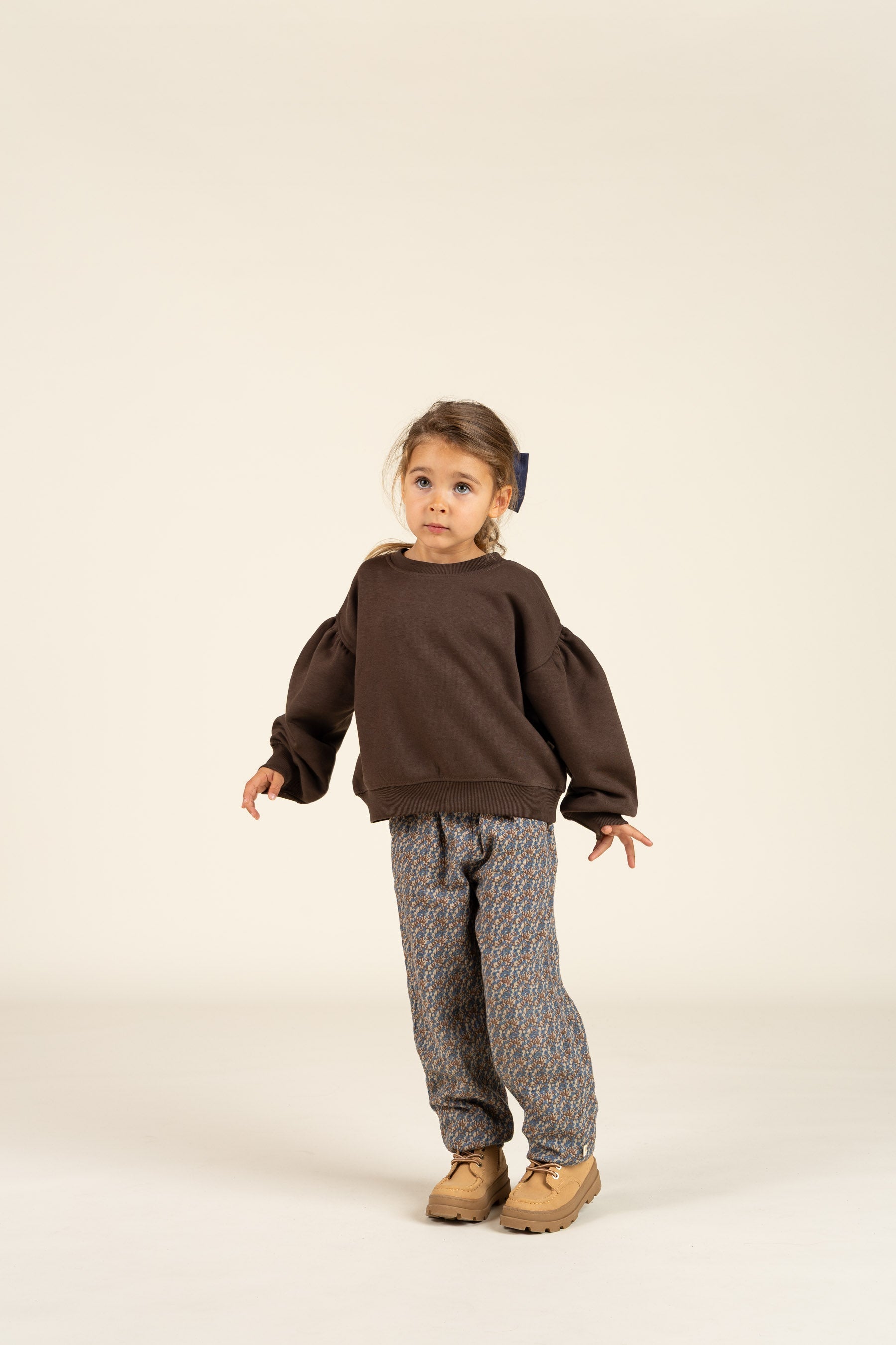 Bedruckte Doppelgaze-Hose - Kids - Blue / Brown | 100733 Maggie