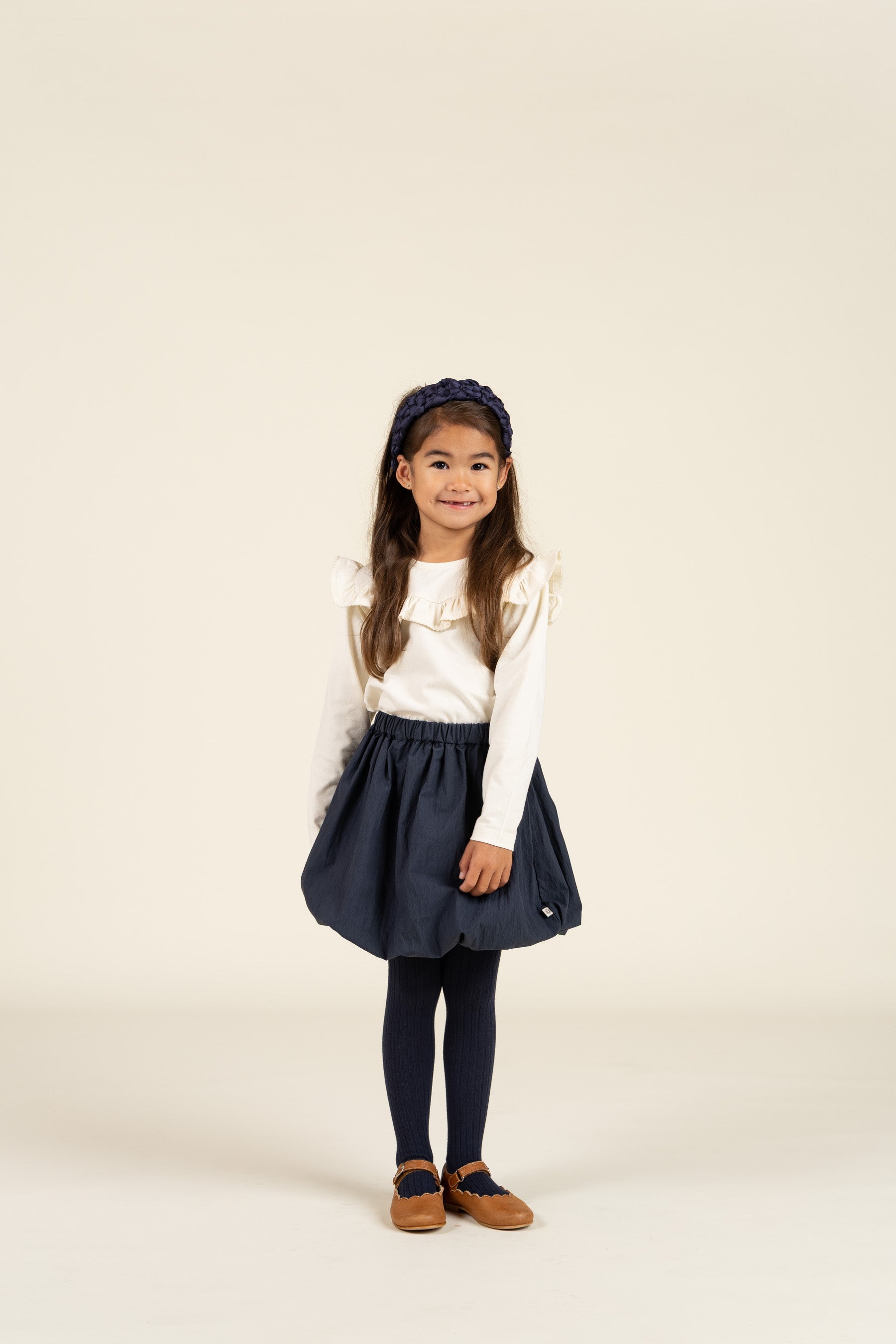 Rüschen-Jersey-Bluse - Kids - Off White | 100862 Talia