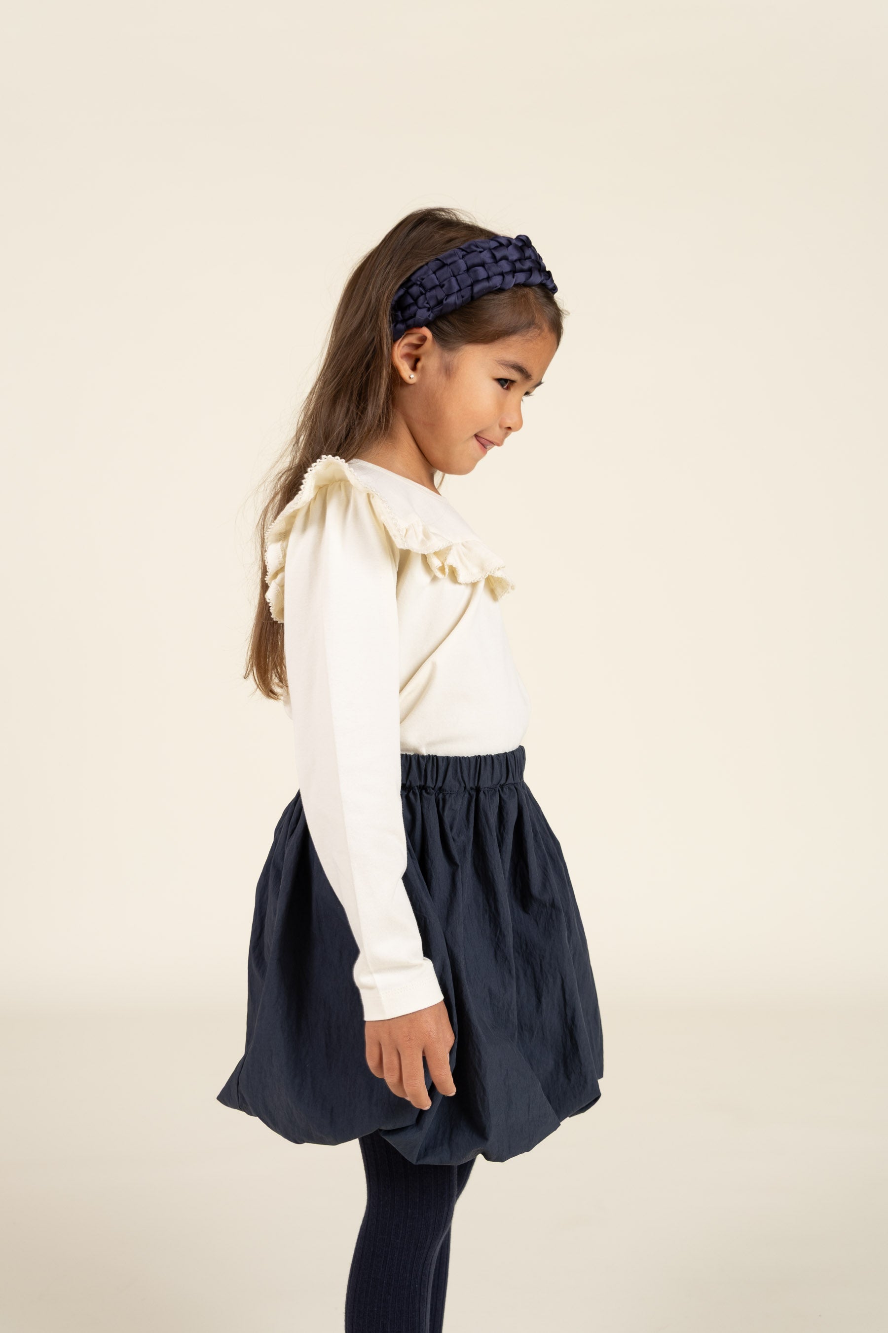 Rüschen-Jersey-Bluse - Kids - Off White | 100862 Talia