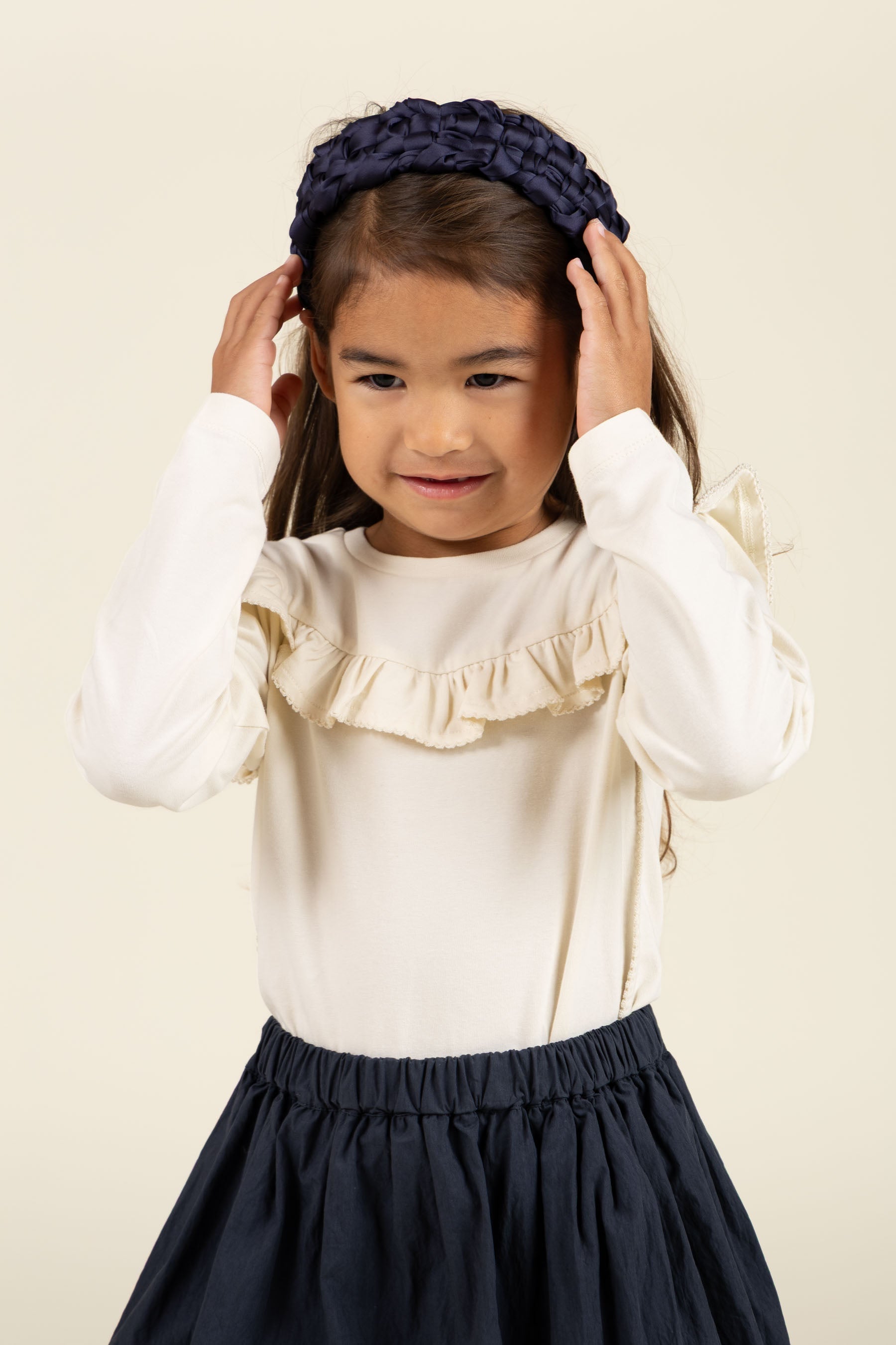 Rüschen-Jersey-Bluse - Kids - Off White | 100862 Talia