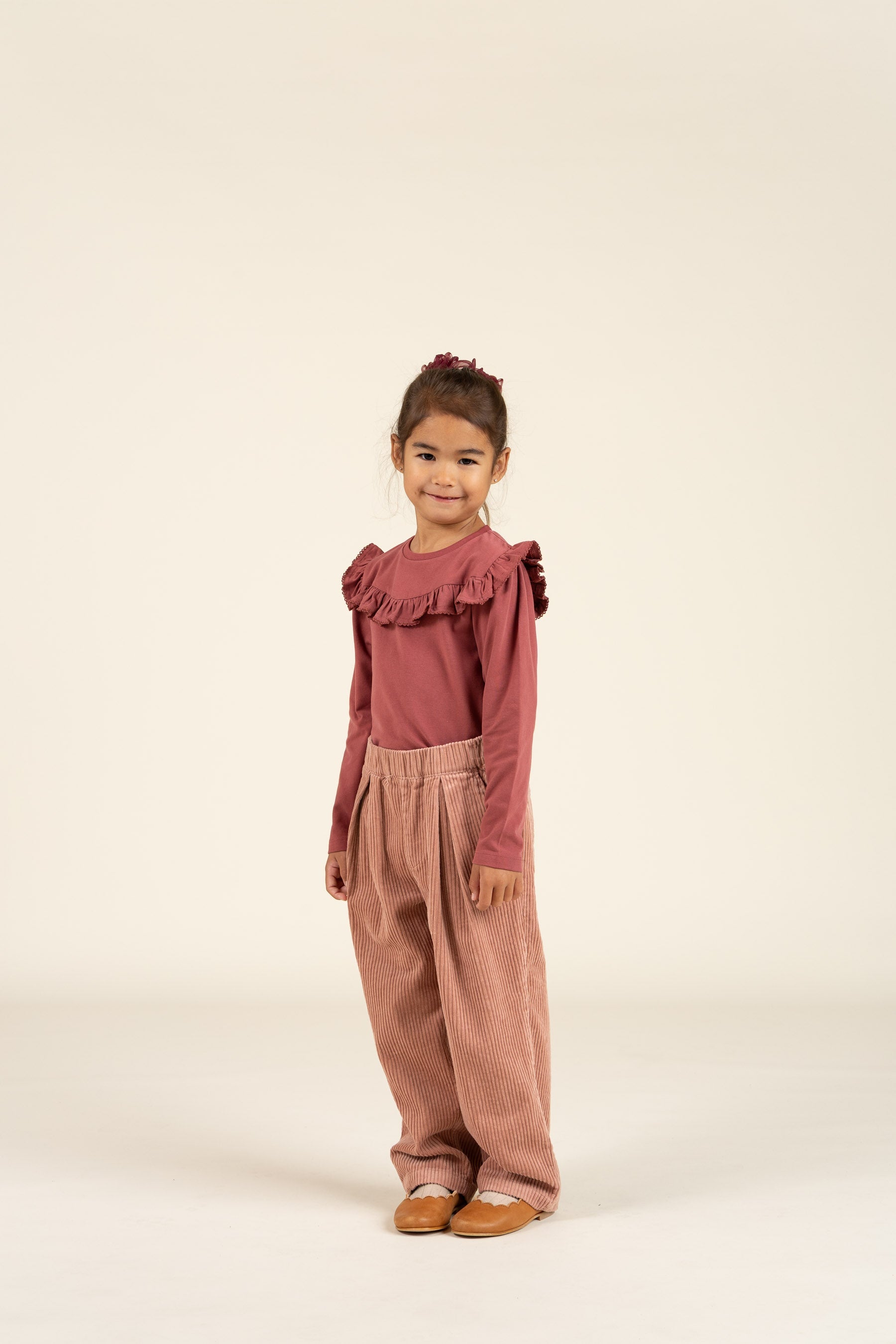 Rüschen-Jersey-Bluse - Kids - Vintage Red | 100860 Talia