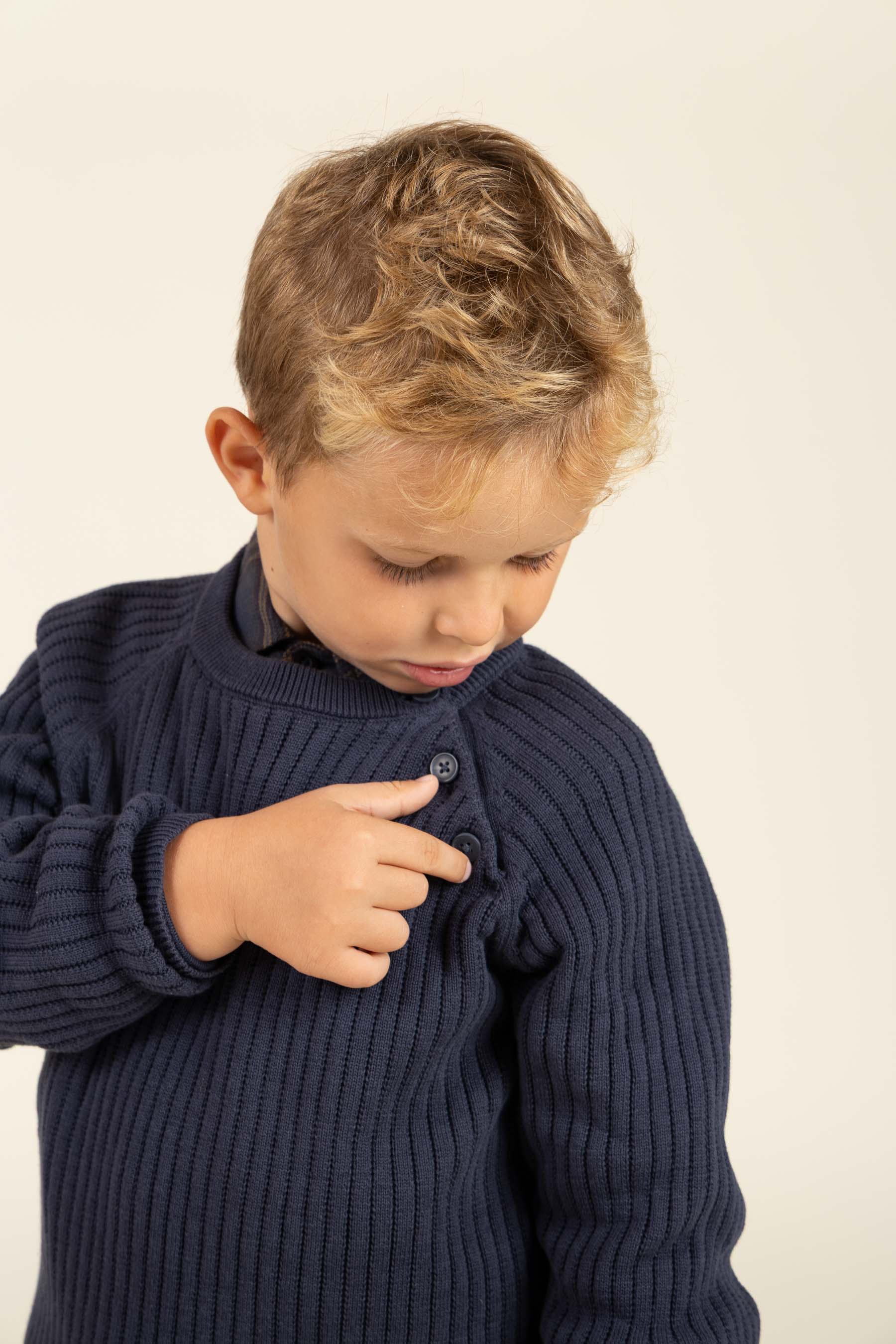 Baumwollstrickpullover - Kids - Navy | 100693 Jett