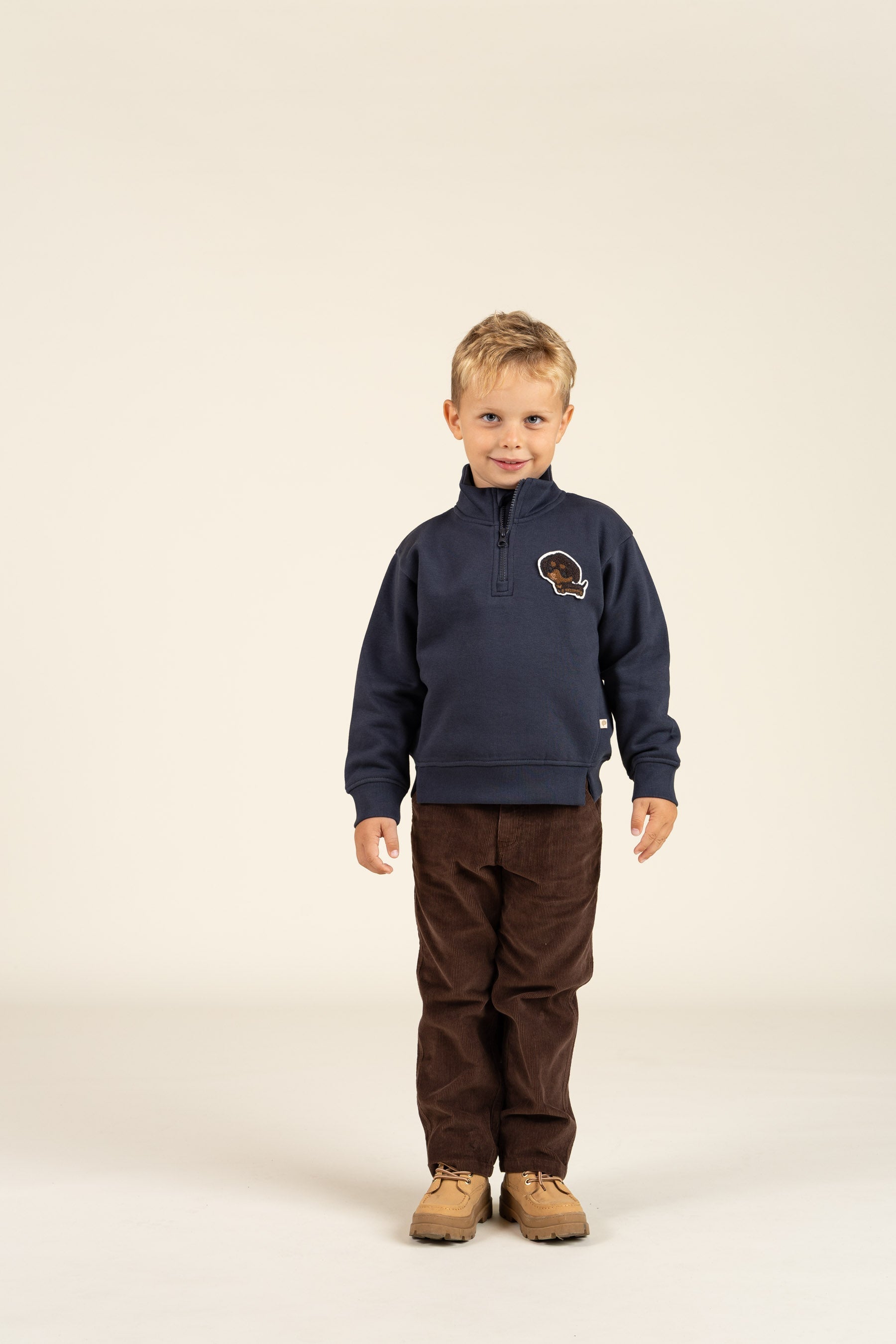 Sweatshirt mit halbem Reißverschluss - Kids - Navy | 100806 Tristan