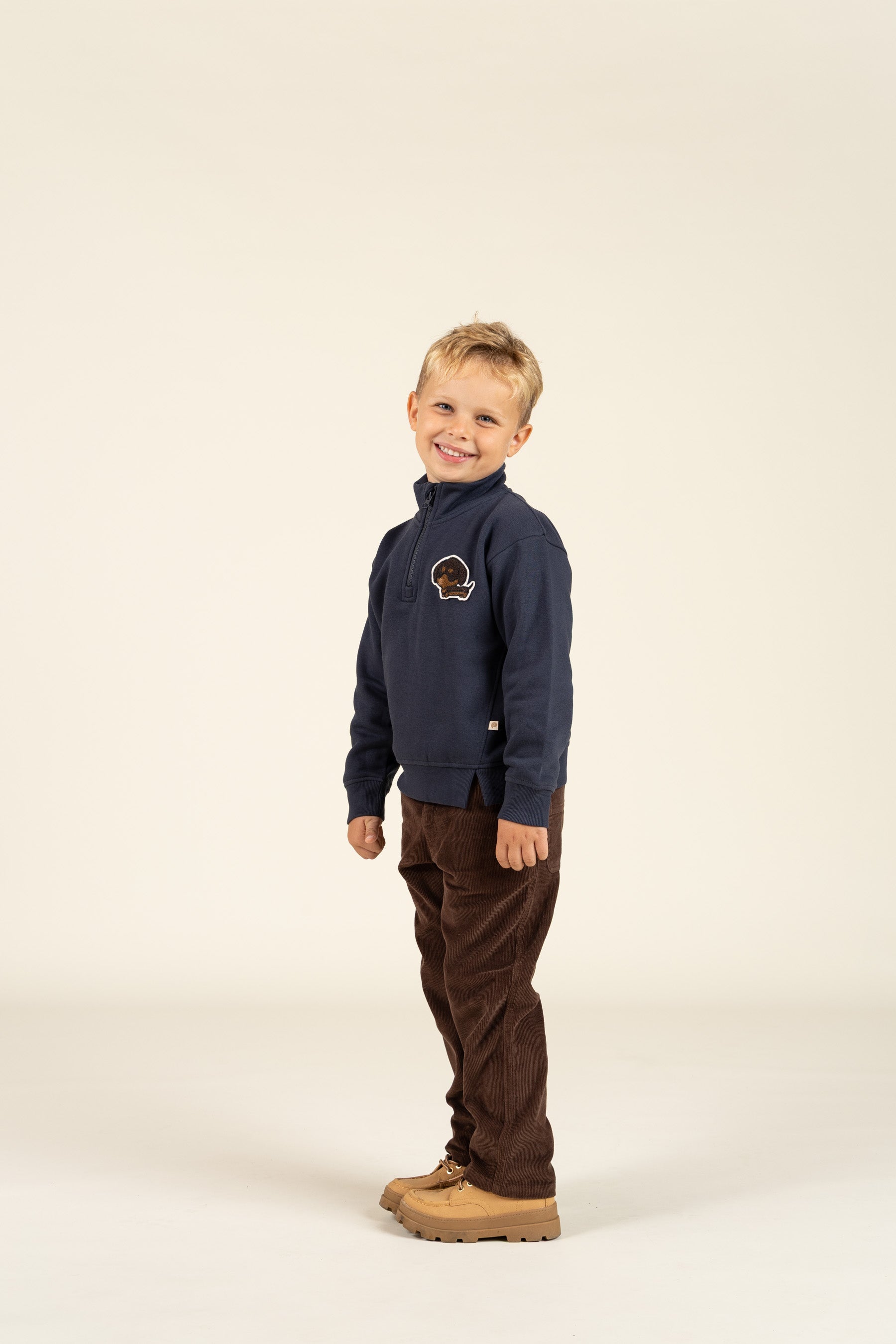 Sweatshirt mit halbem Reißverschluss - Kids - Navy | 100806 Tristan