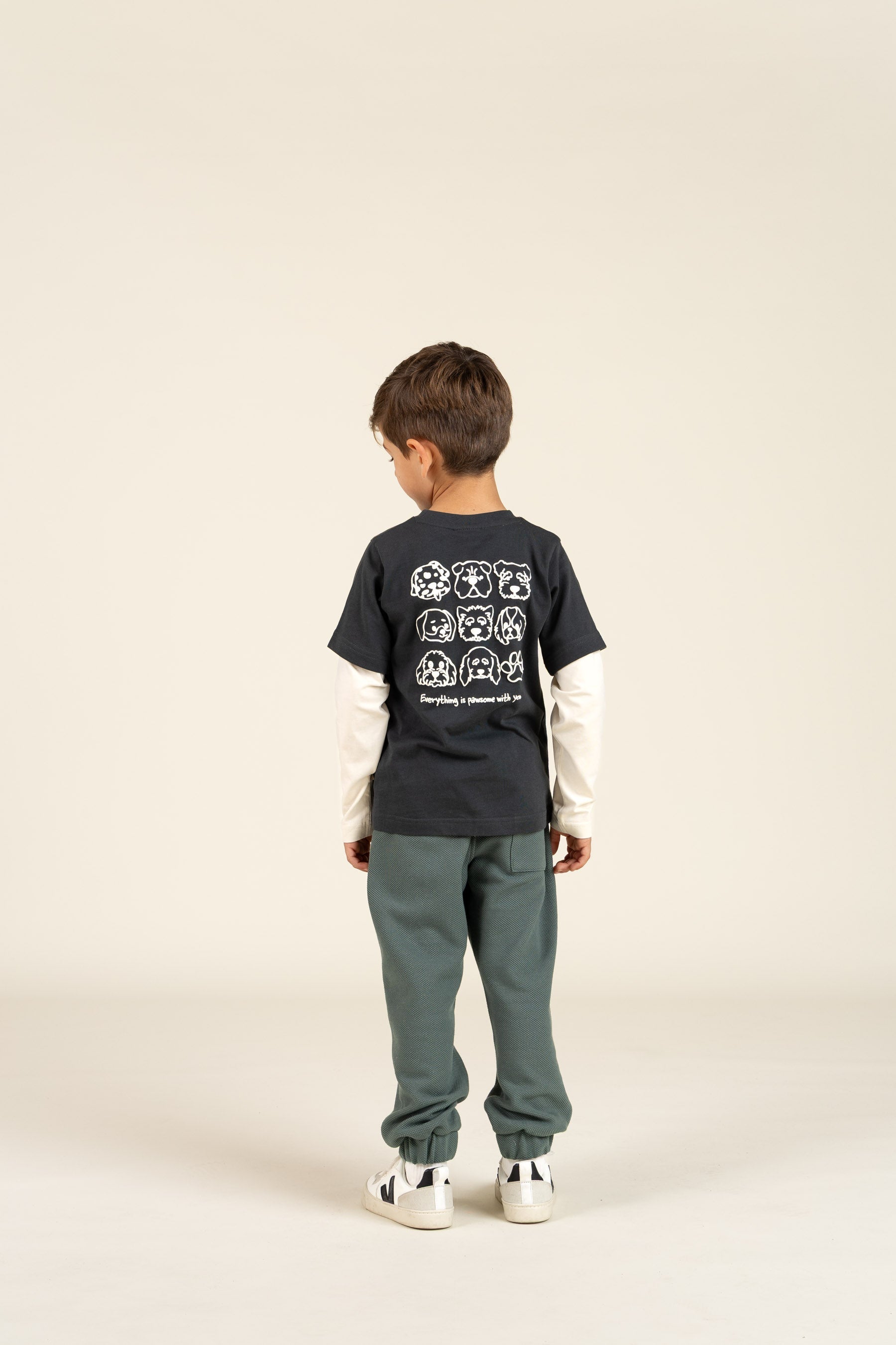 Boxy-T-Shirt mit zwei Ärmeln - Kids - Forest Green | 100840 Alex