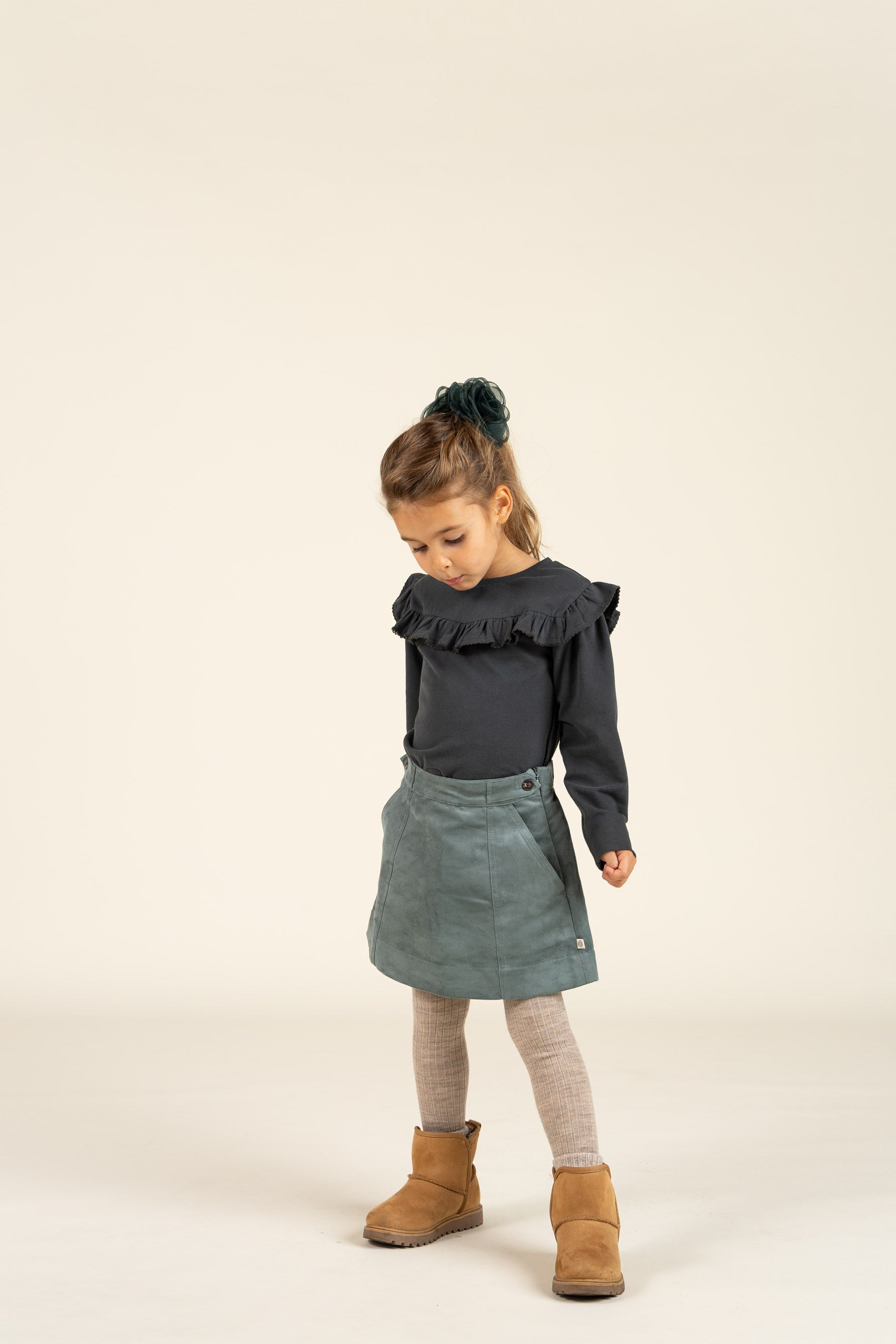 Wildlederimitat-Rock - Kids - Dusty Dark Green | 100594 Selene