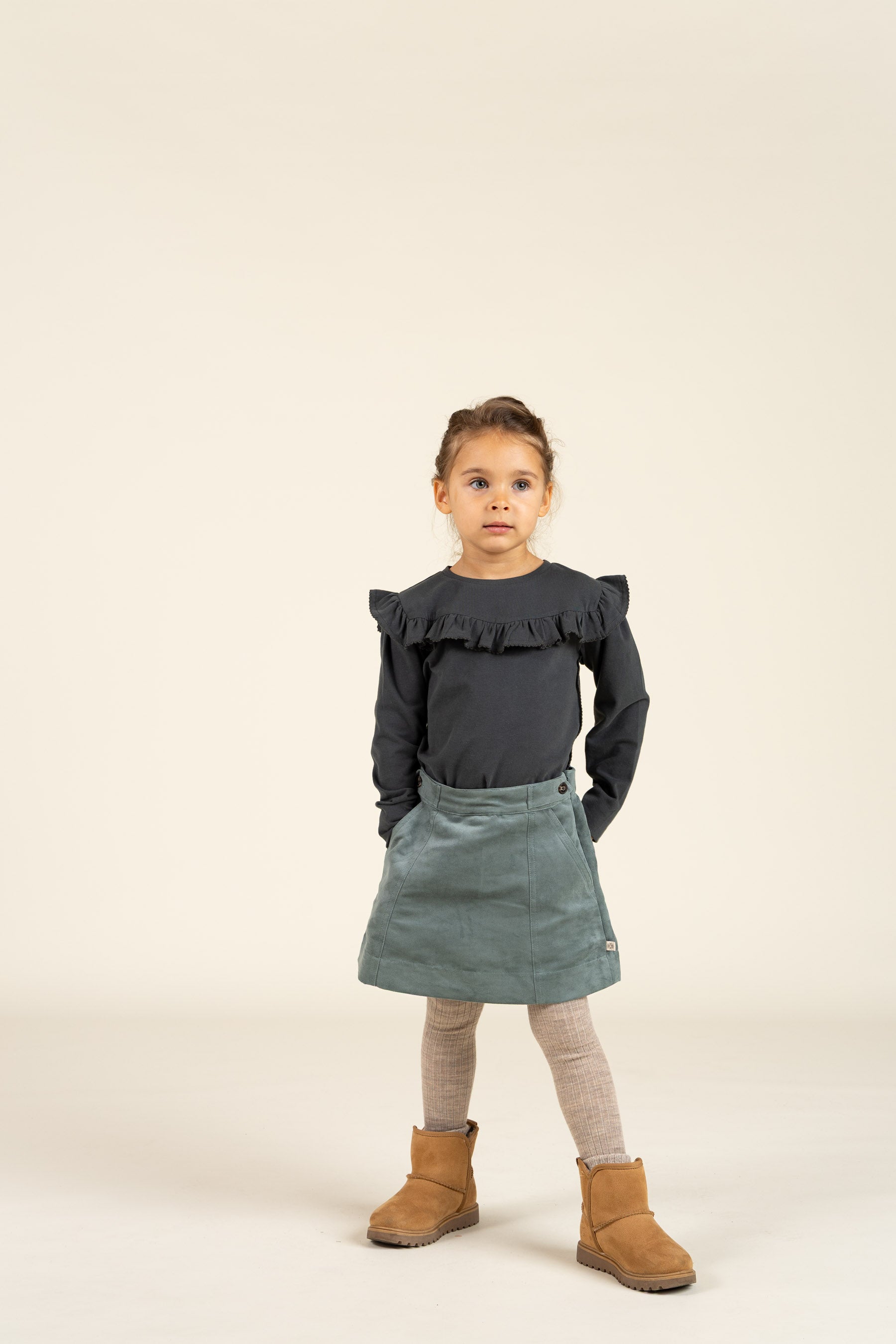 Wildlederimitat-Rock - Kids - Dusty Dark Green | 100594 Selene