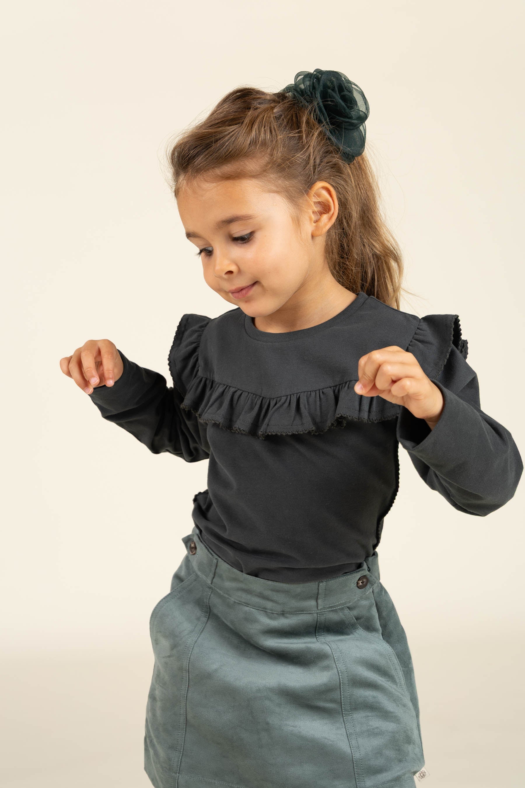 Wildlederimitat-Rock - Kids - Dusty Dark Green | 100594 Selene