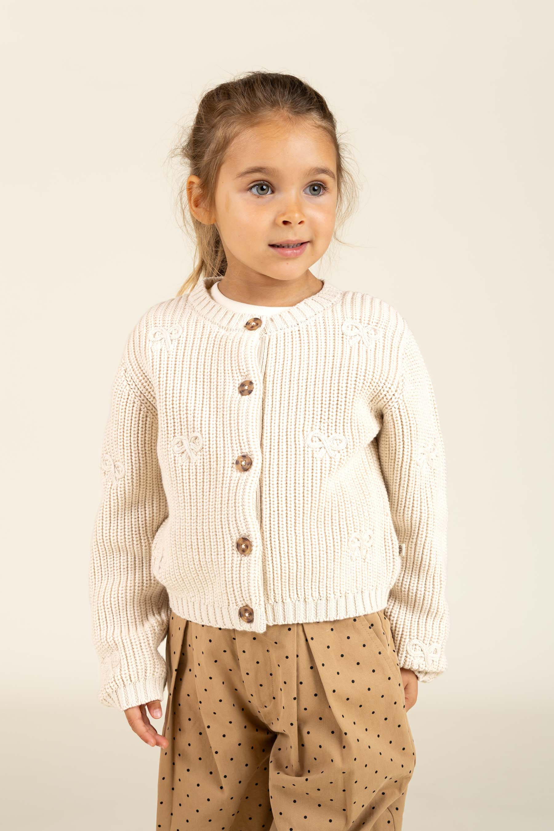 Twill-Hose mit Punkten - Kids - Beige | 100614 Iris