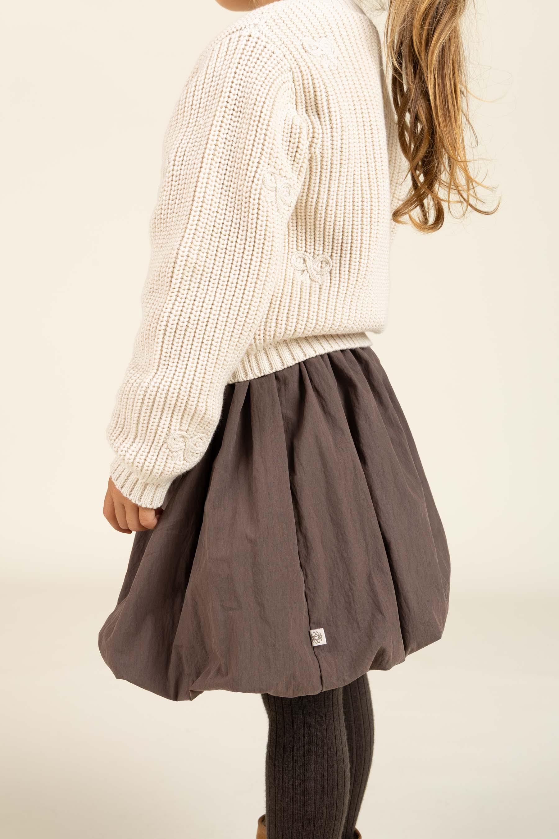 Baumwollstrickjacke mit Schleifen - Kids - Nature | 100790 Freya