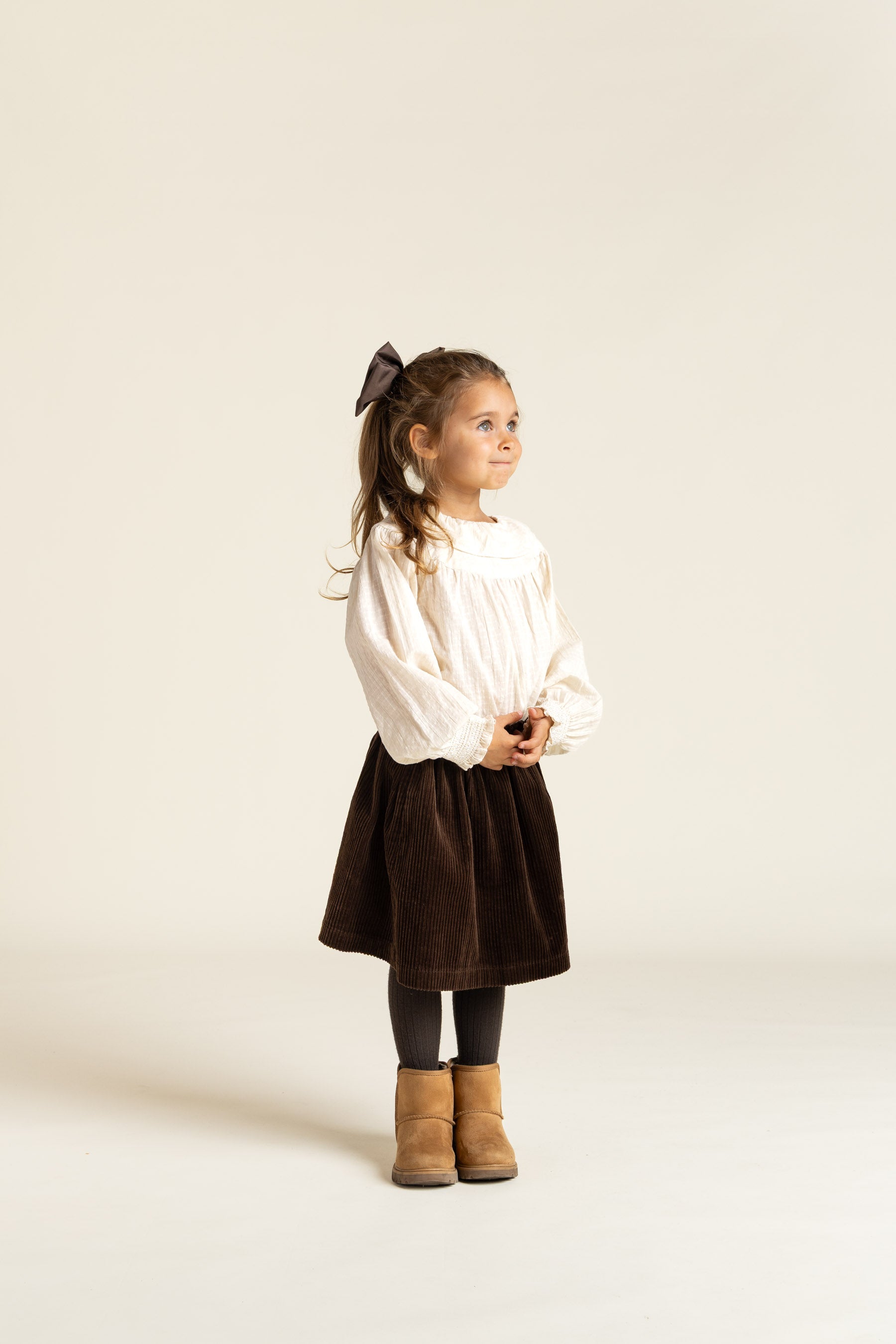Baumwollbluse mit Kragen - Kids - Off White | 100883 Claire