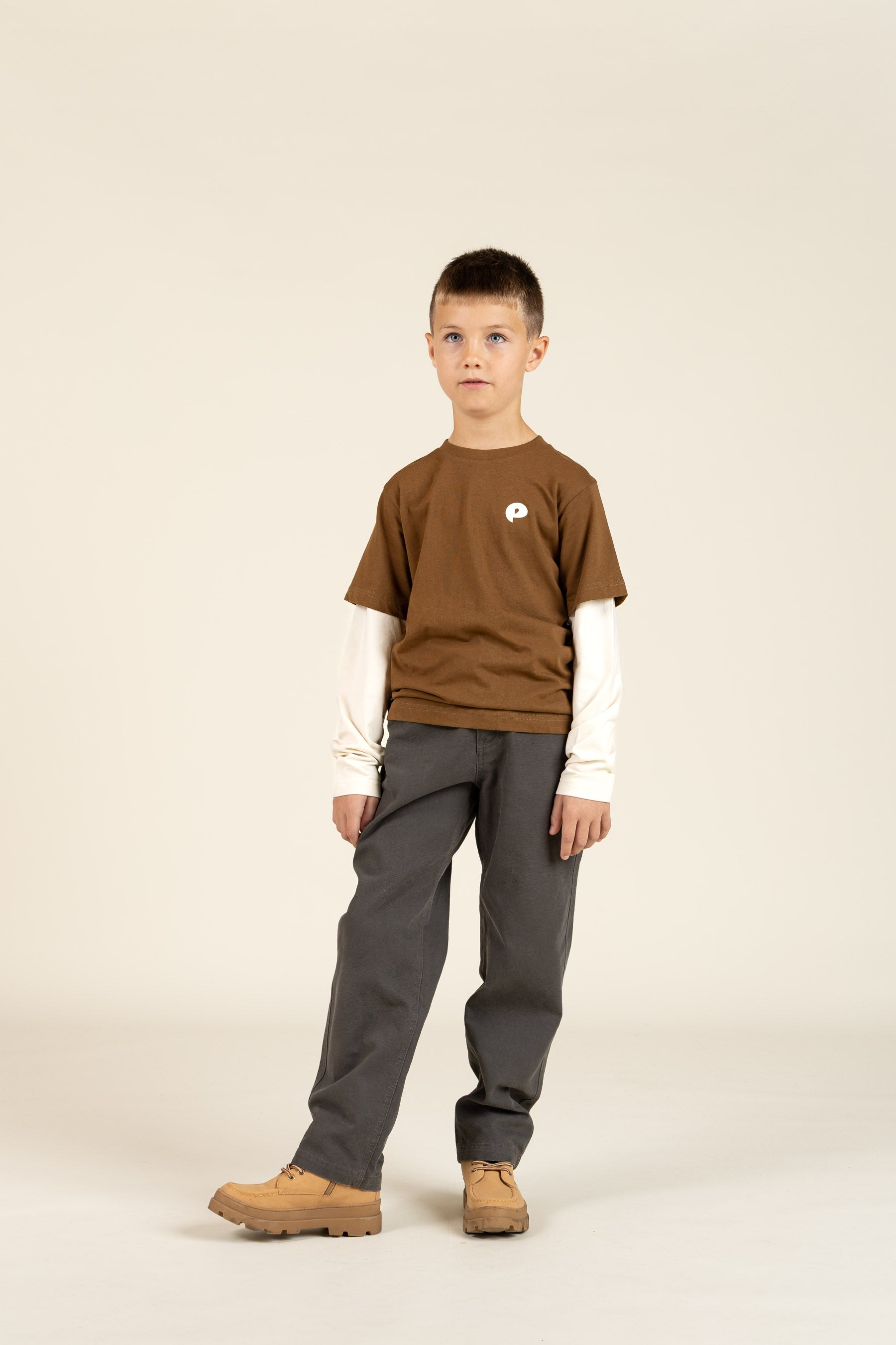 Boxy-T-Shirt mit zwei Ärmeln - Tween - Coffee | 100839 Alex