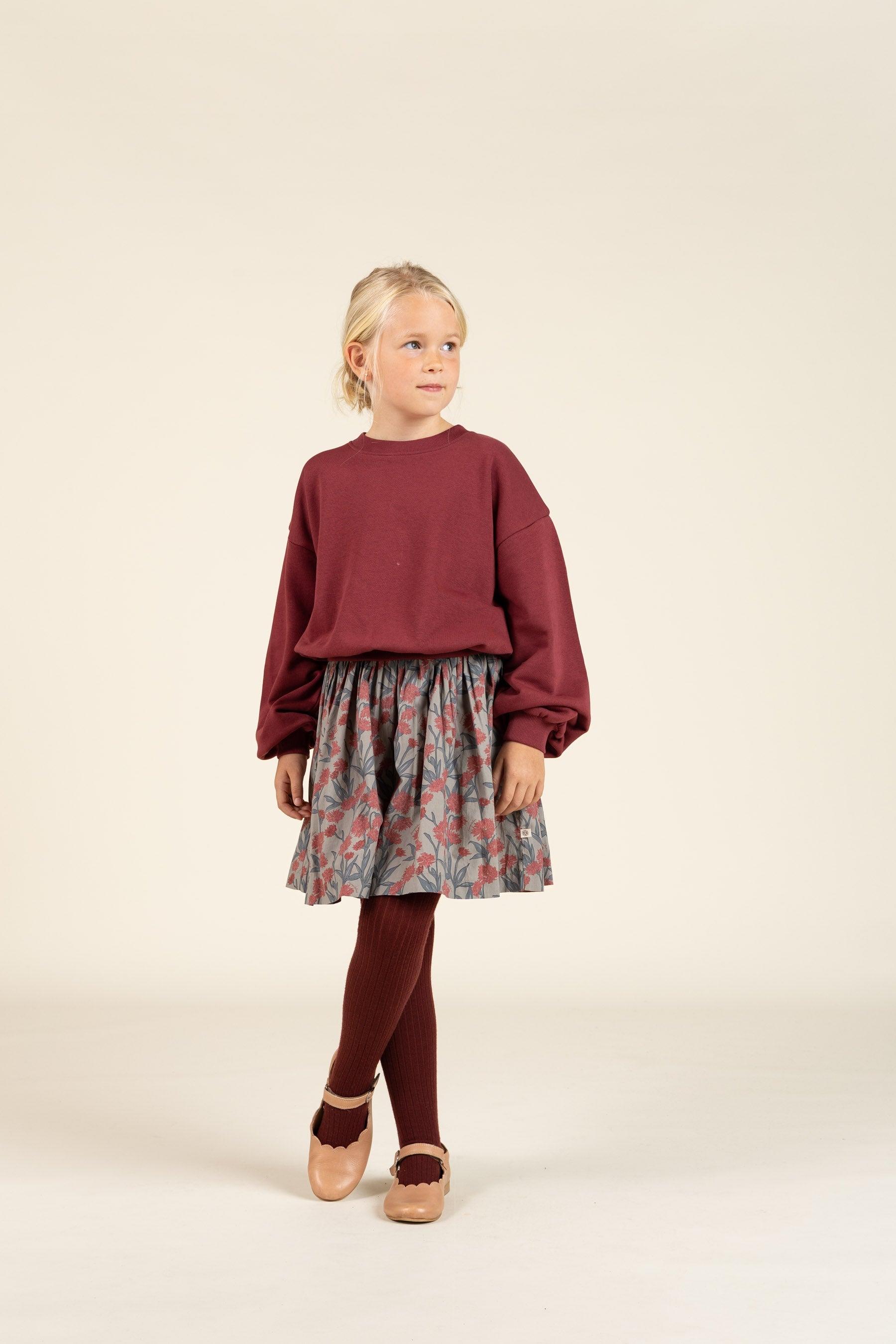 Ballon Sweatshirt - Tween - Burgundy | 100819 Joanna