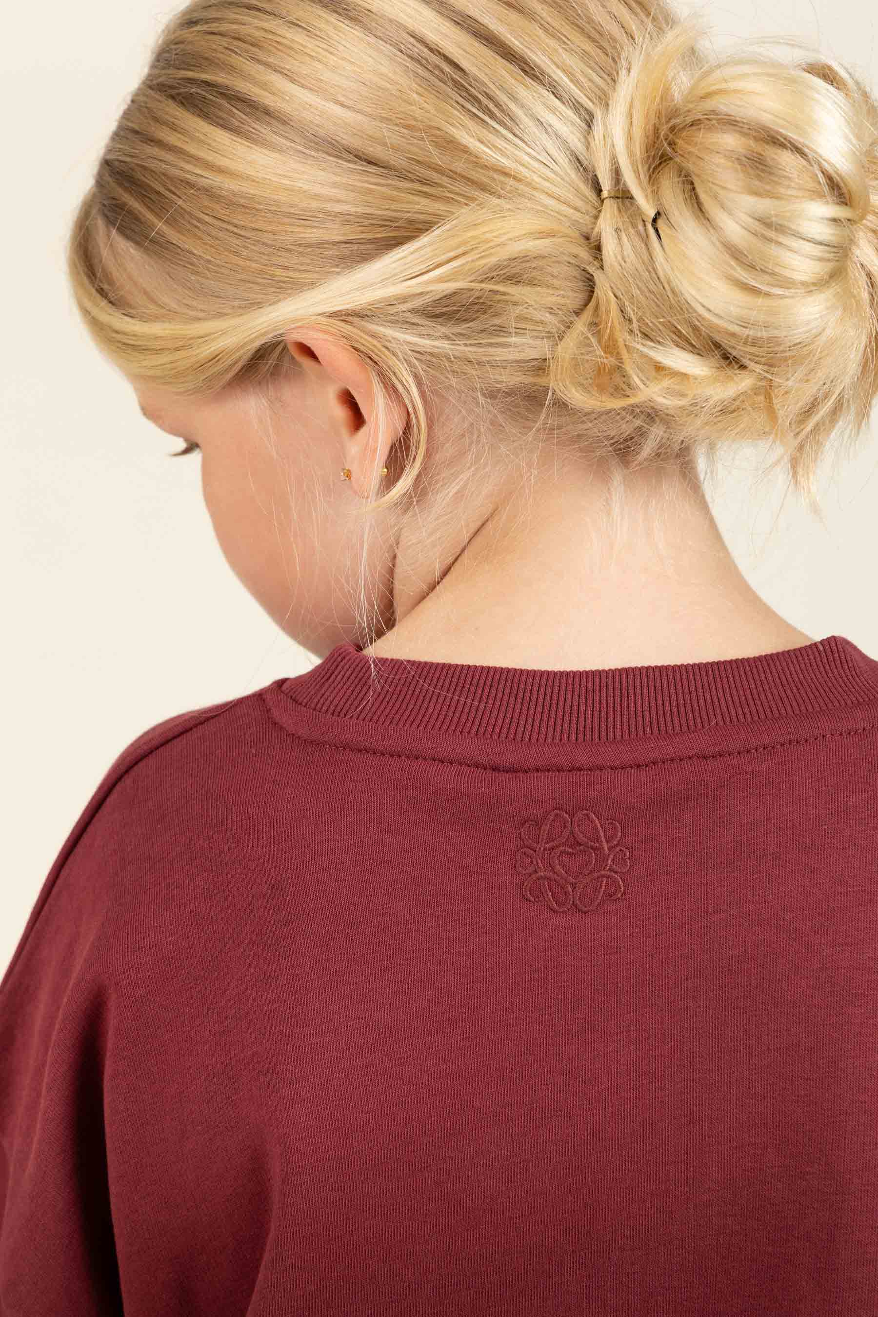 Ballon Sweatshirt - Tween - Burgundy | 100819 Joanna